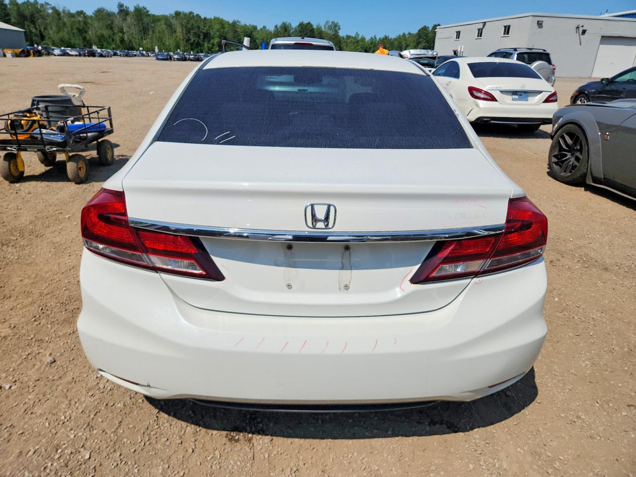 2014 Honda Civic Lx Gray vin: 2HGFB2E44EH024107