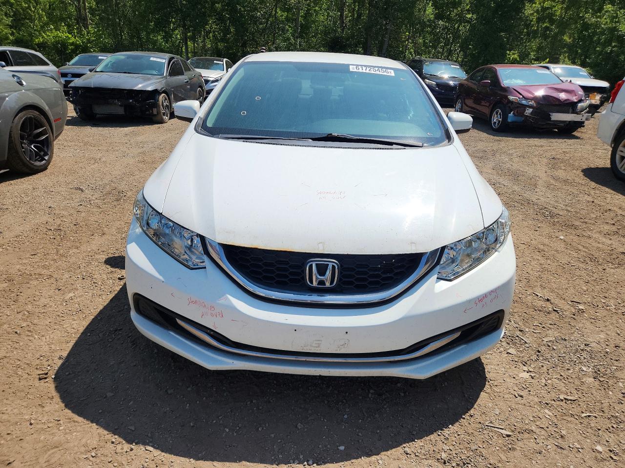 2014 Honda Civic Lx Gray vin: 2HGFB2E44EH024107