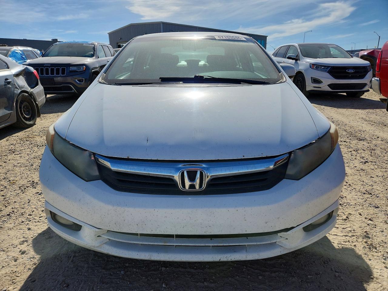 2012 Honda Civic Lx White vin: 2HGFB2E45CH007264