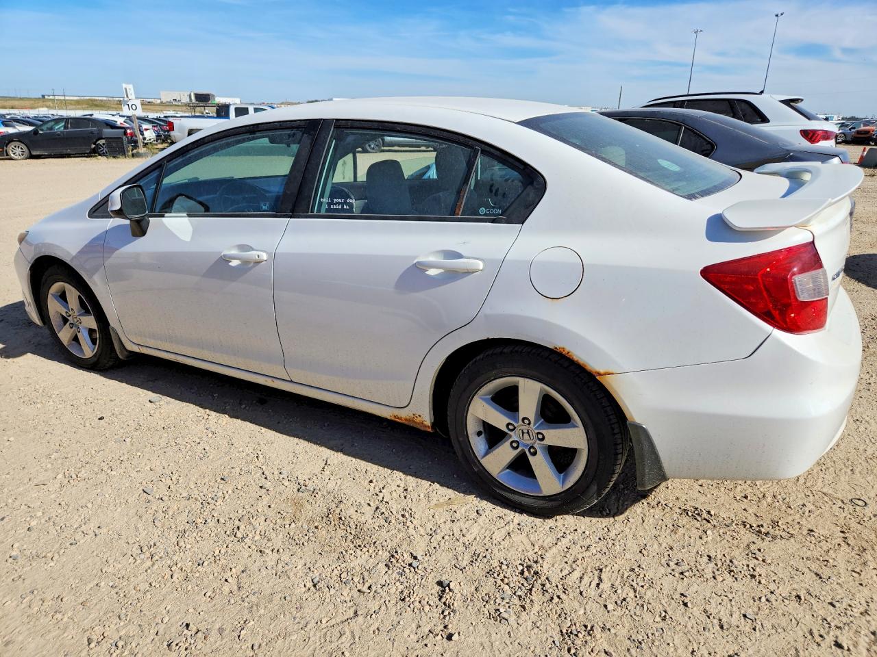 2012 Honda Civic Lx White vin: 2HGFB2E45CH007264