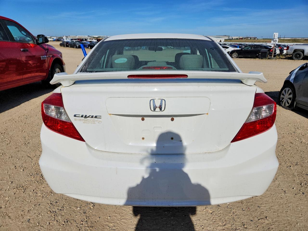 2012 Honda Civic Lx White vin: 2HGFB2E45CH007264
