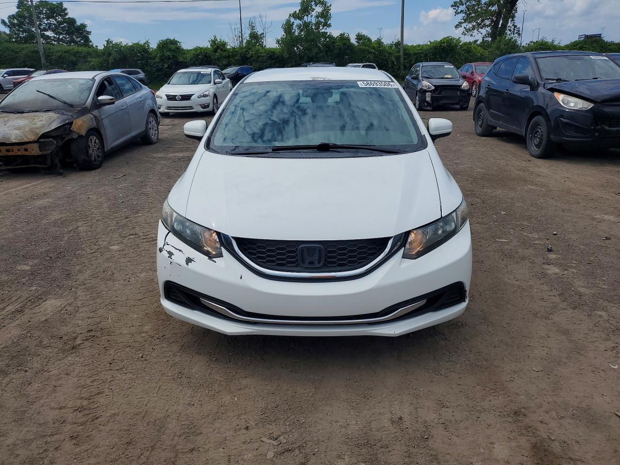 2014 Honda Civic Lx White vin: 2HGFB2E46EH032208