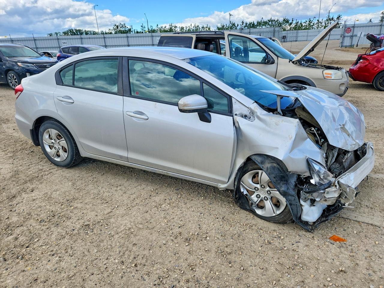 2015 Honda Civic Lx Silver vin: 2HGFB2E47FH006475