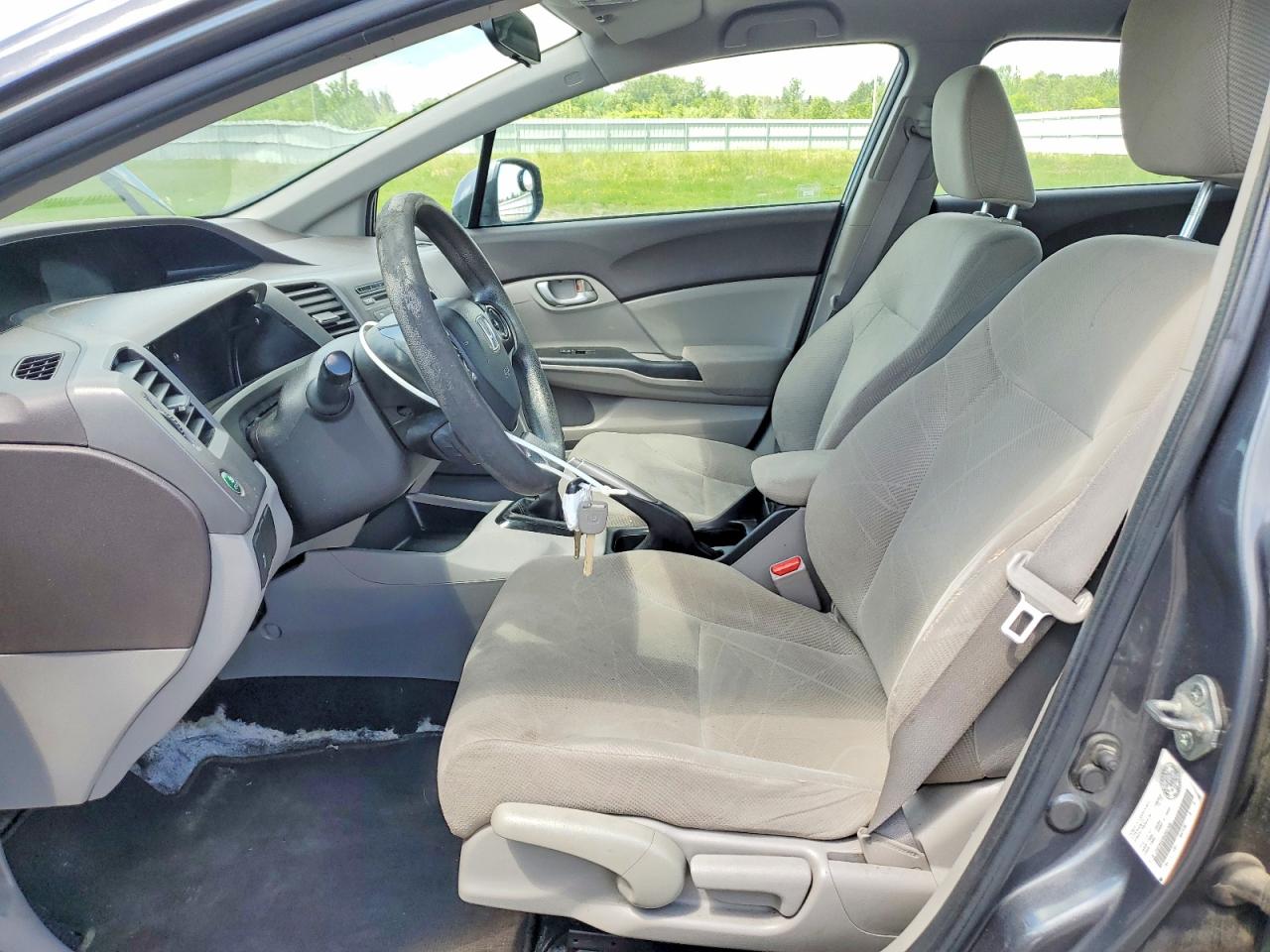 2012 Honda Civic Lx Gray vin: 2HGFB2E49CH017036