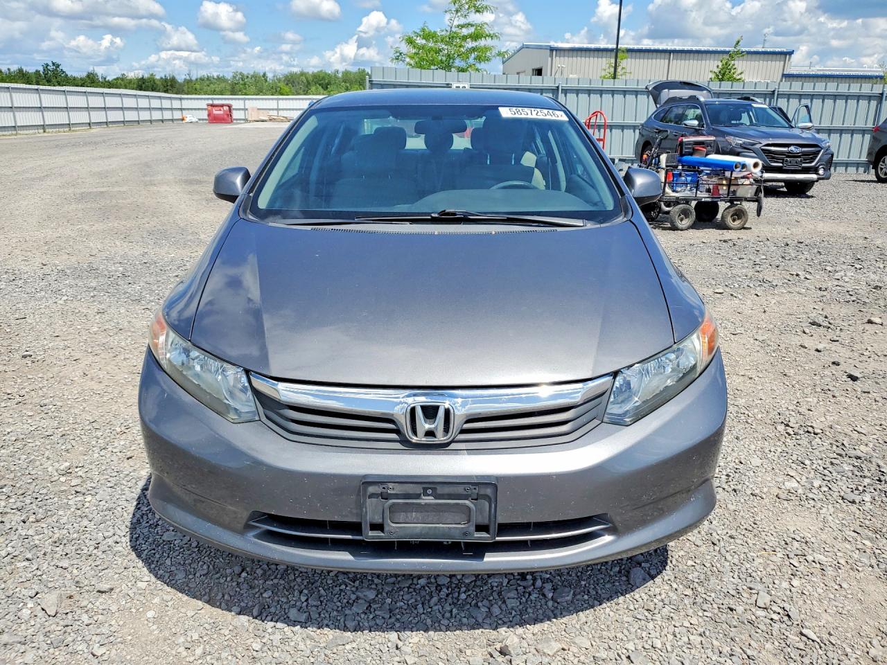 2012 Honda Civic Lx Gray vin: 2HGFB2E49CH017036