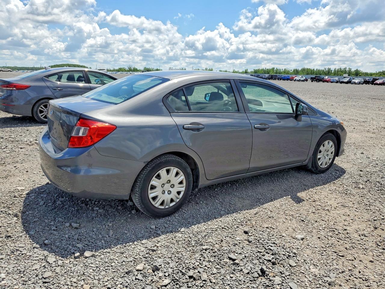 2012 Honda Civic Lx Gray vin: 2HGFB2E49CH017036