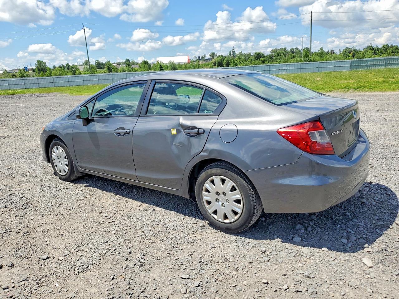 2012 Honda Civic Lx Gray vin: 2HGFB2E49CH017036