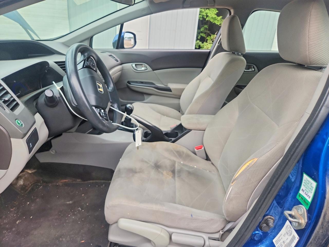 2012 Honda Civic Lx Blue vin: 2HGFB2E49CH024374