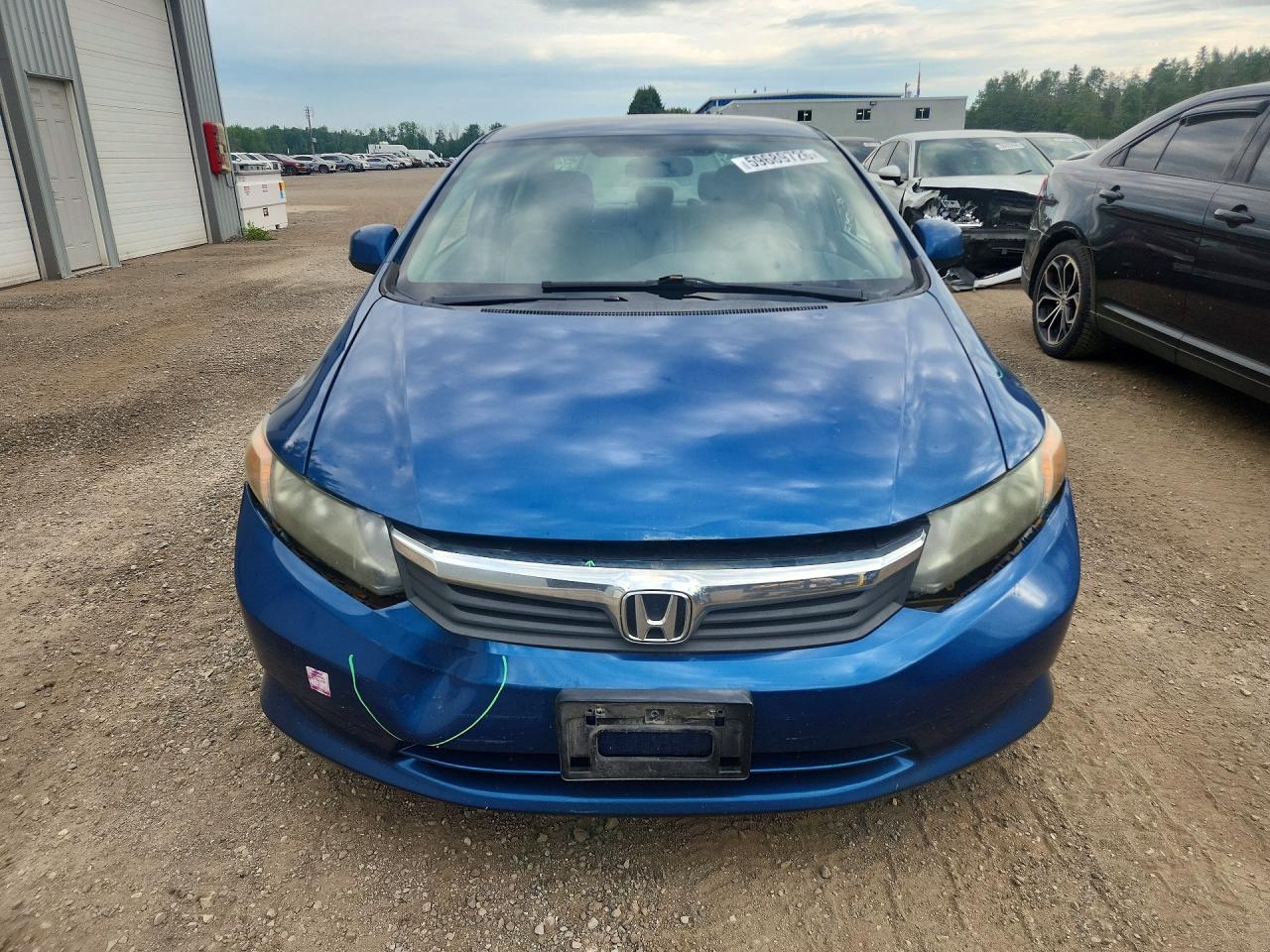 2012 Honda Civic Lx Blue vin: 2HGFB2E49CH024374