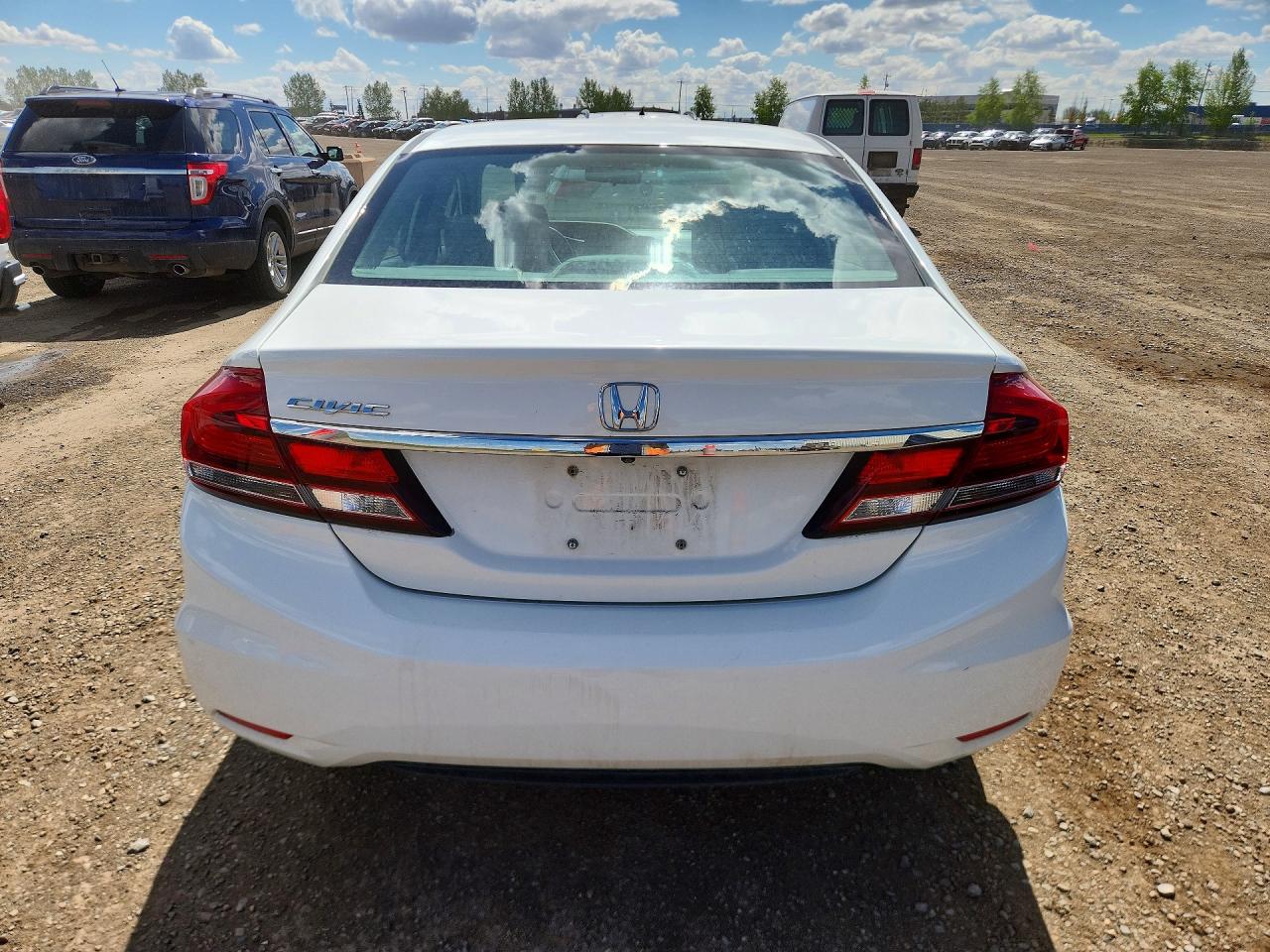 2015 Honda Civic Lx White vin: 2HGFB2E4XFH007815