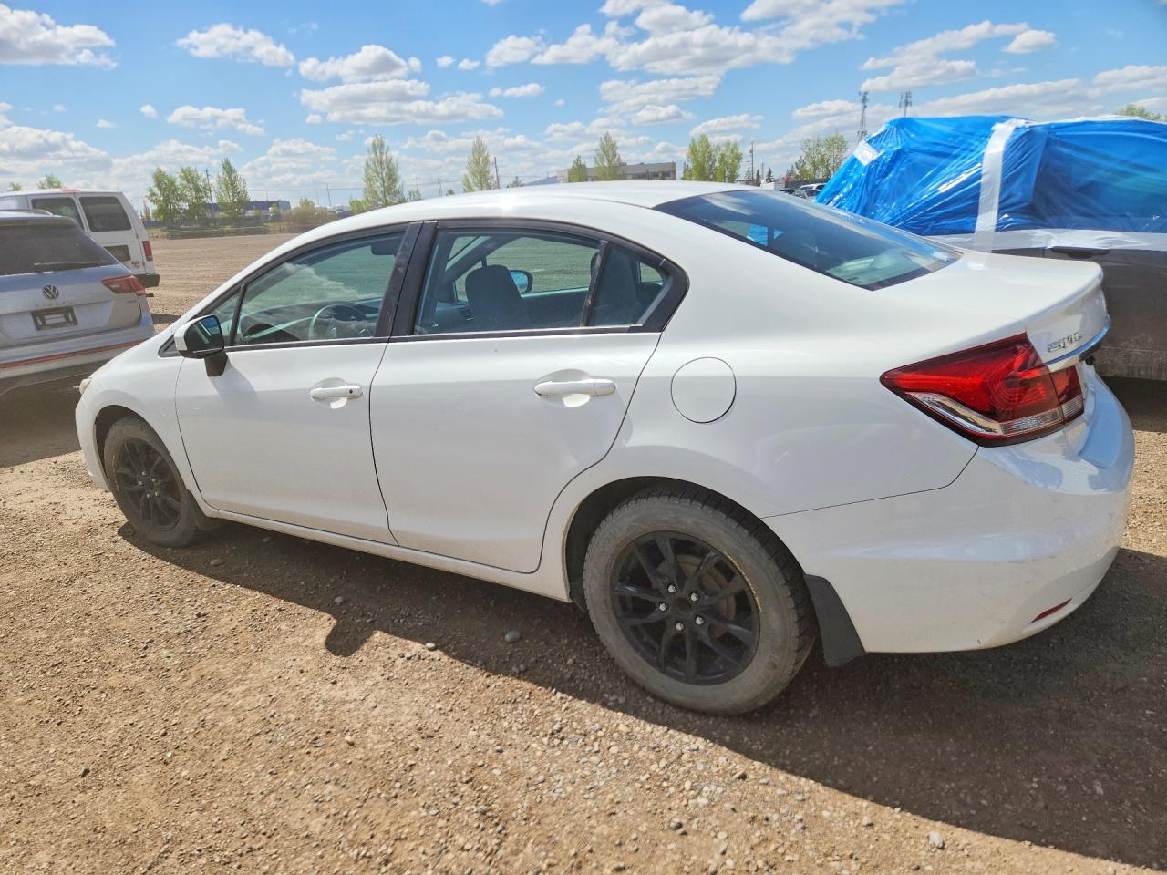 2015 Honda Civic Lx White vin: 2HGFB2E4XFH007815