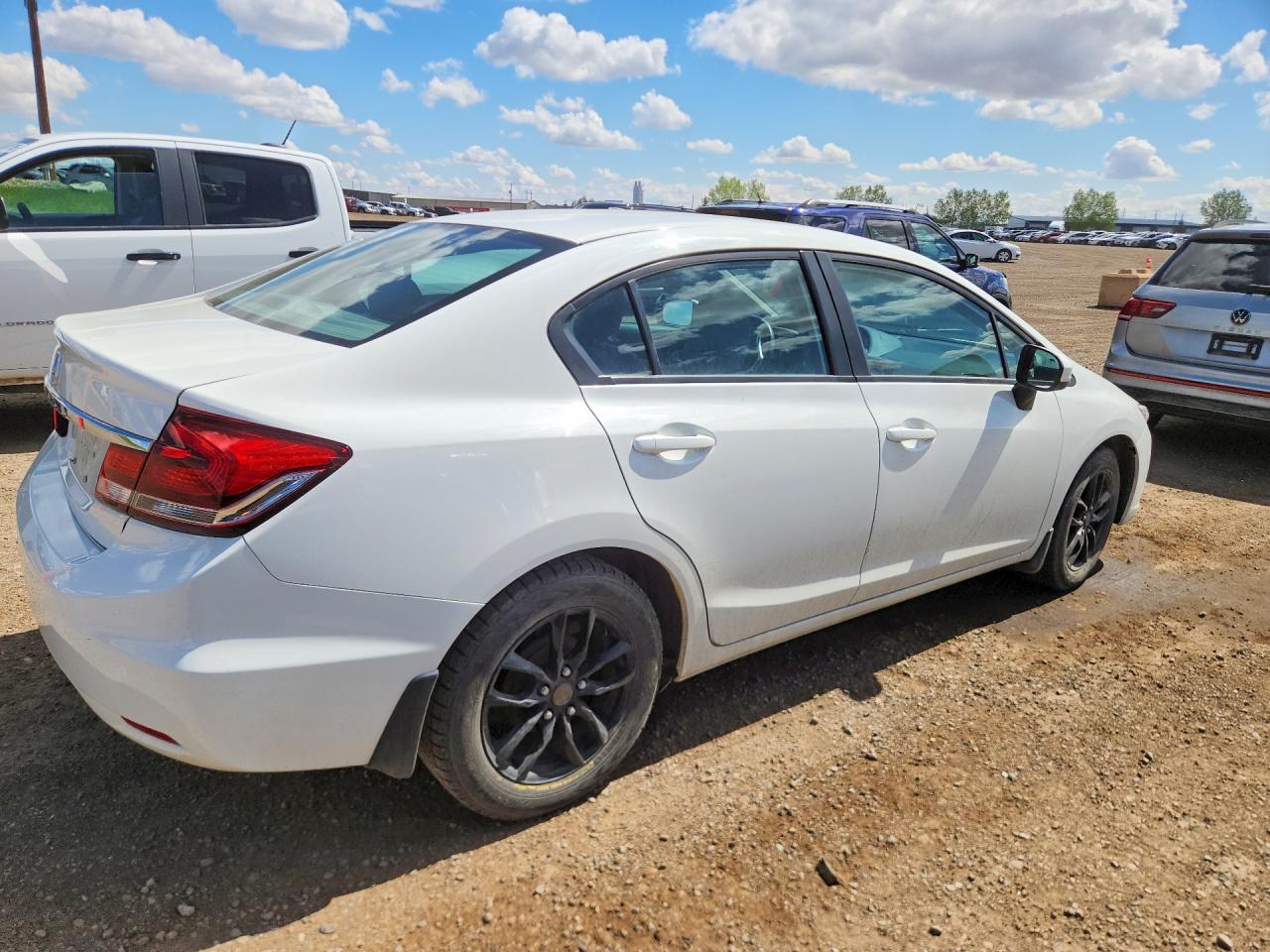 2015 Honda Civic Lx White vin: 2HGFB2E4XFH007815