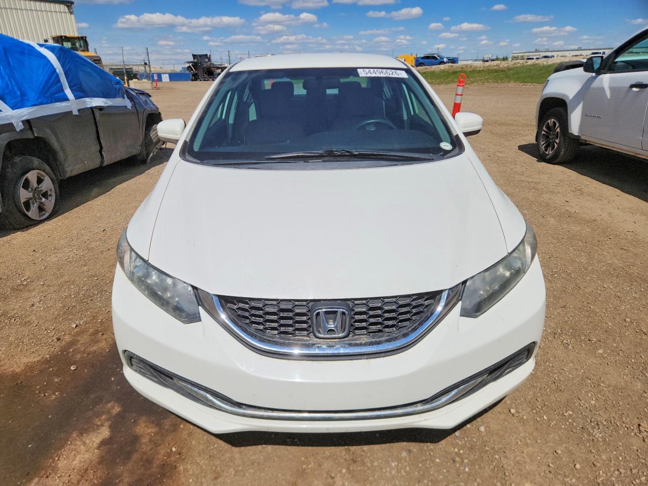 2015 Honda Civic Lx White vin: 2HGFB2E4XFH007815