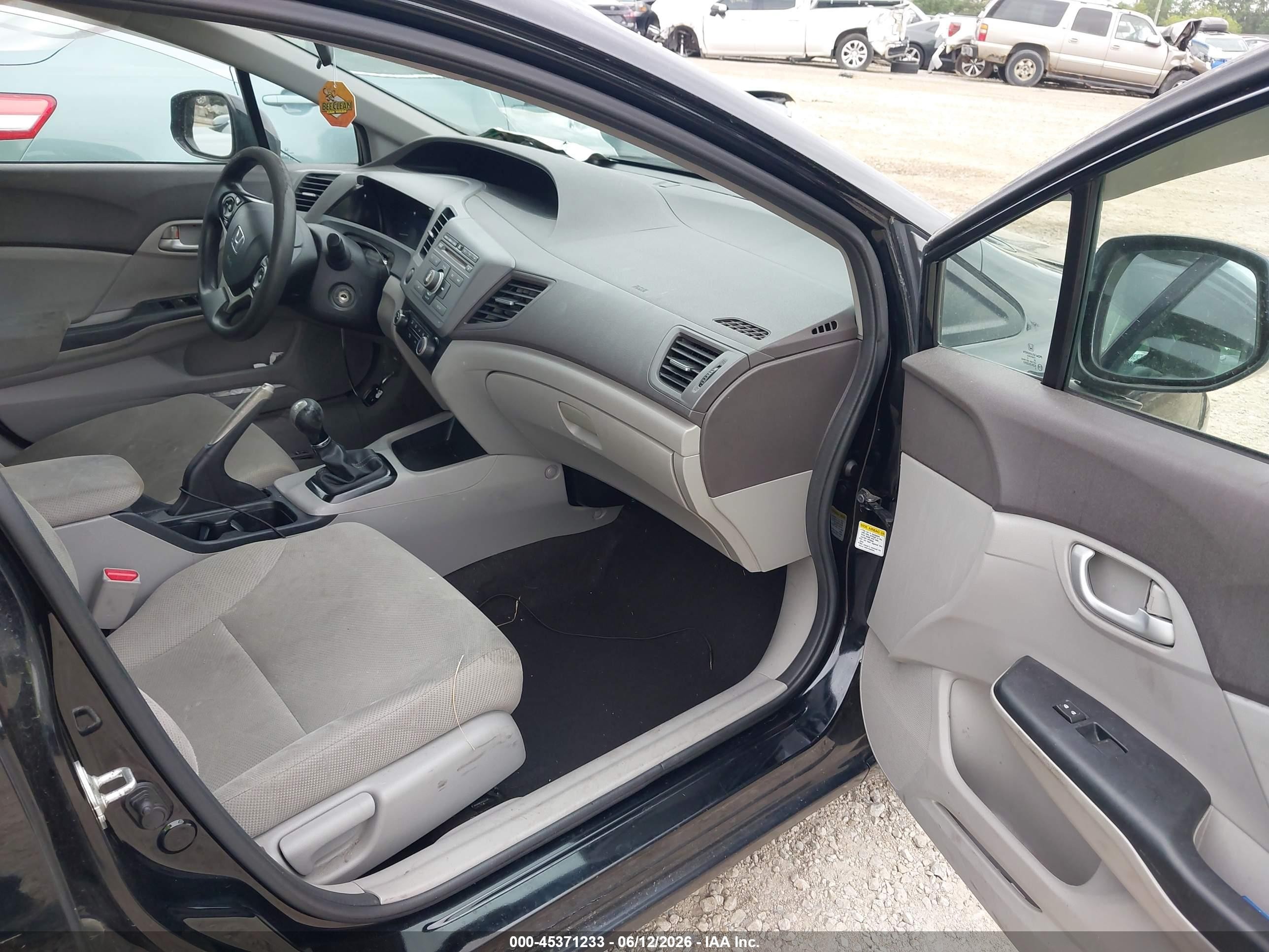 2012 Honda Civic Lx Black vin: 2HGFB2E50CH550577