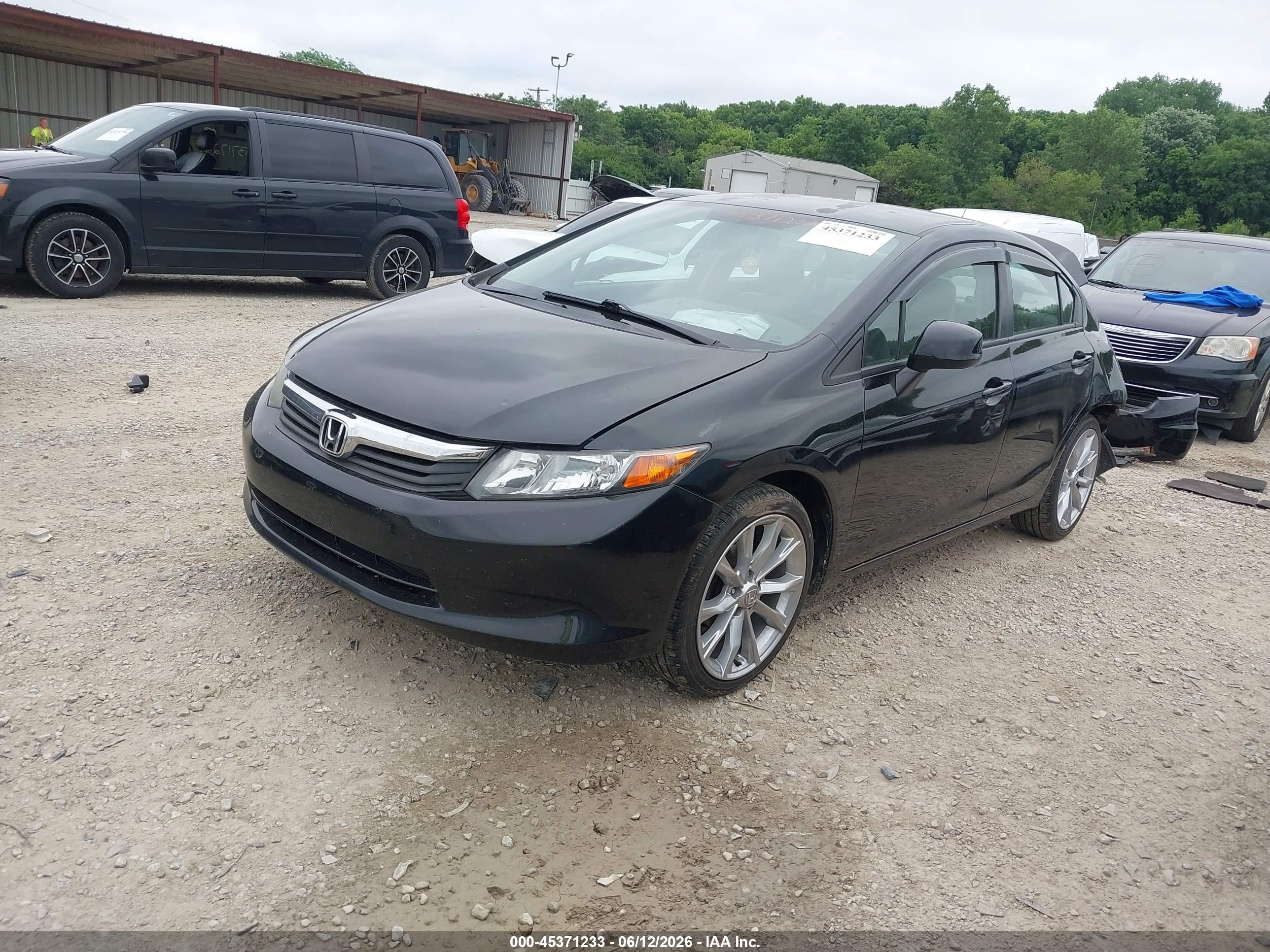 2012 Honda Civic Lx Black vin: 2HGFB2E50CH550577