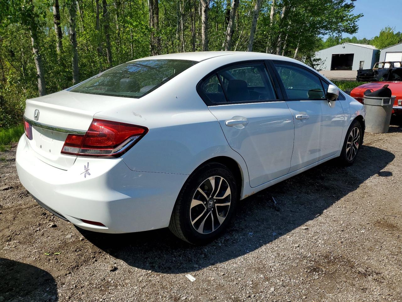 2014 Honda Civic Lx White vin: 2HGFB2E50EH030141