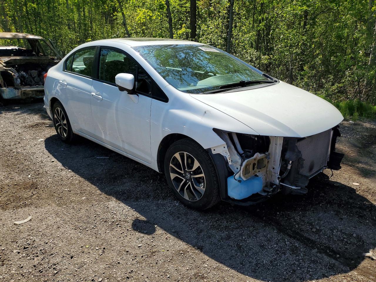 2014 Honda Civic Lx White vin: 2HGFB2E50EH030141