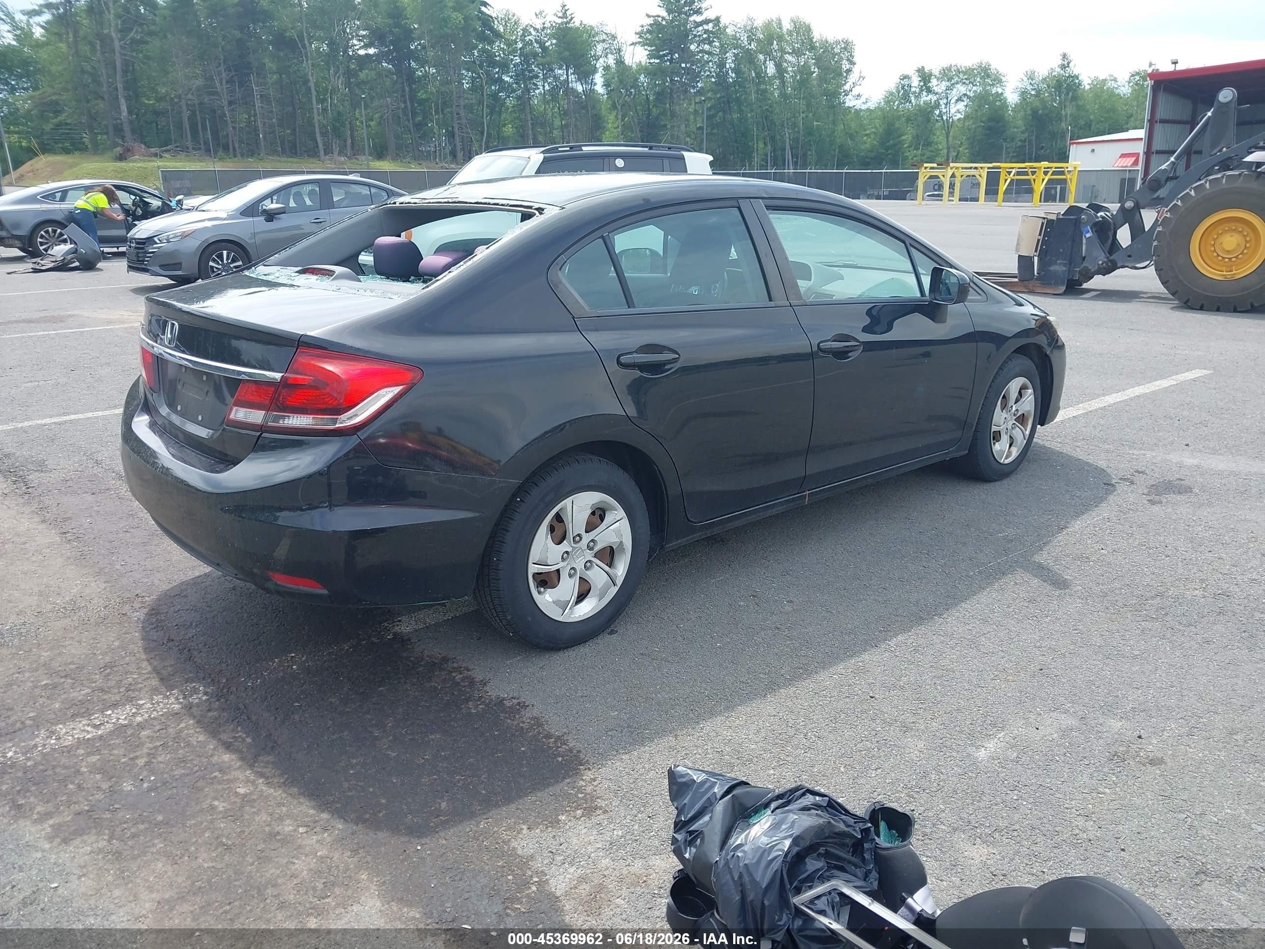 2014 Honda Civic Lx Черный vin: 2HGFB2E50EH528582