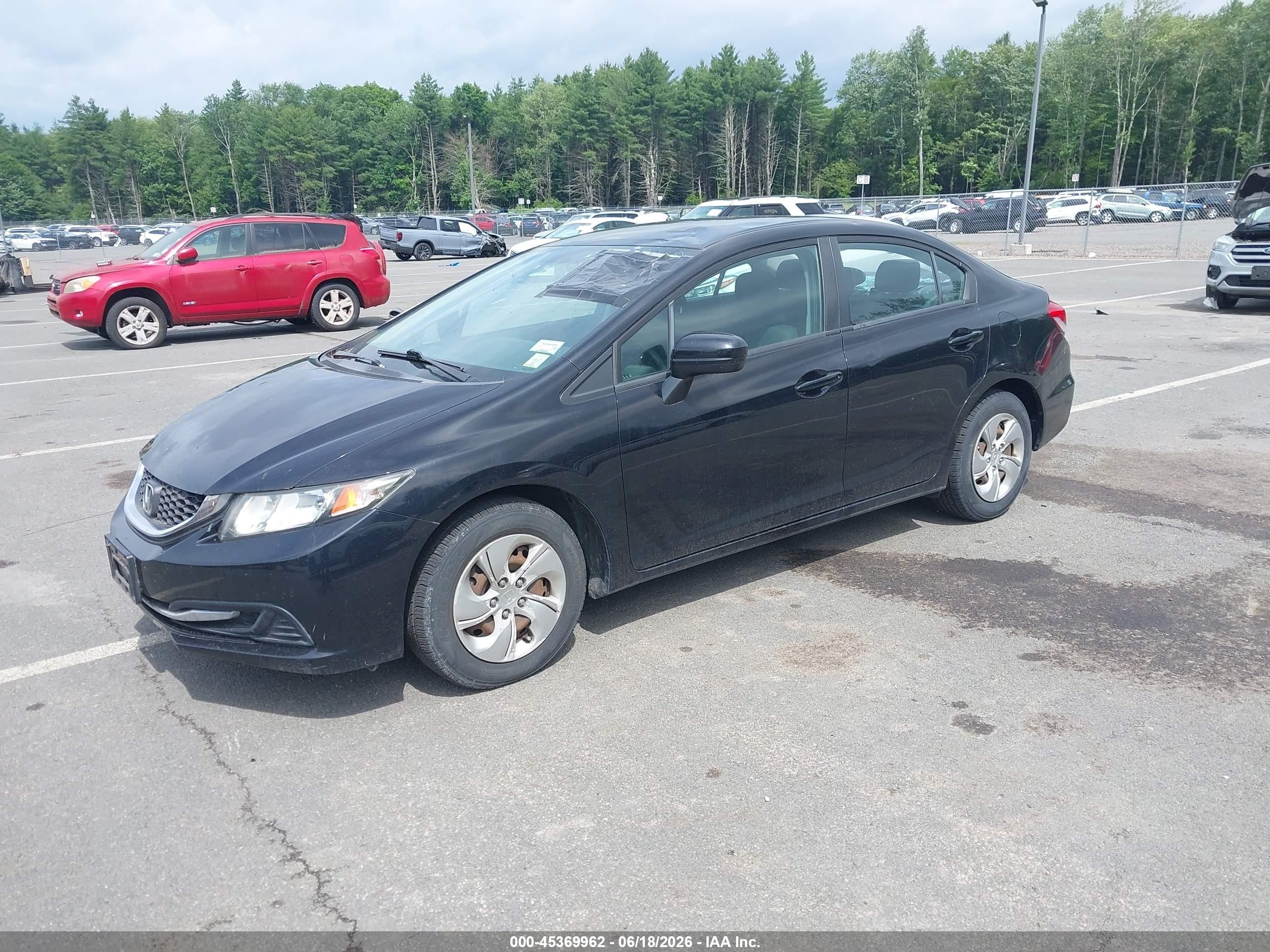 2014 Honda Civic Lx Черный vin: 2HGFB2E50EH528582