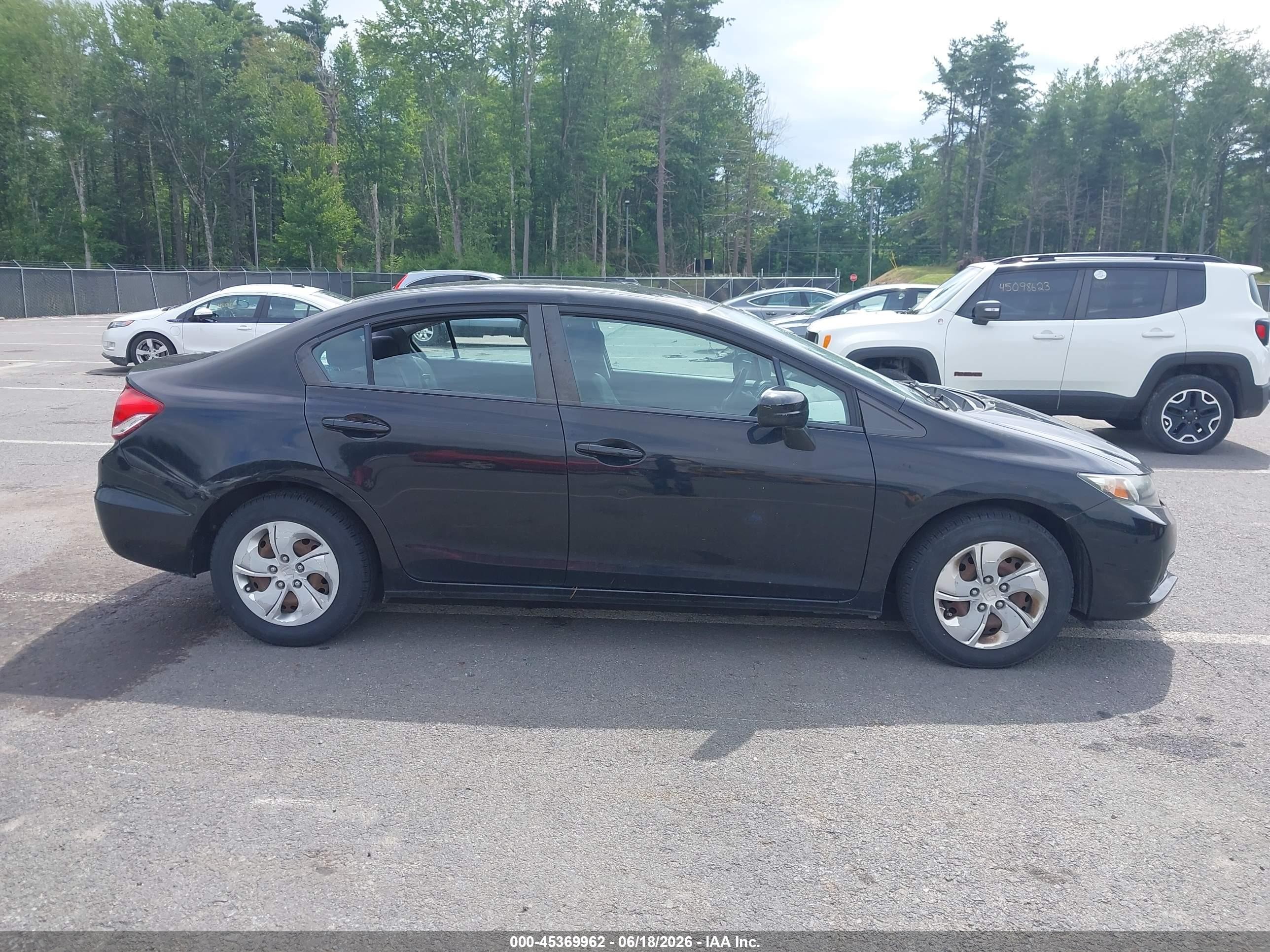 2014 Honda Civic Lx Черный vin: 2HGFB2E50EH528582