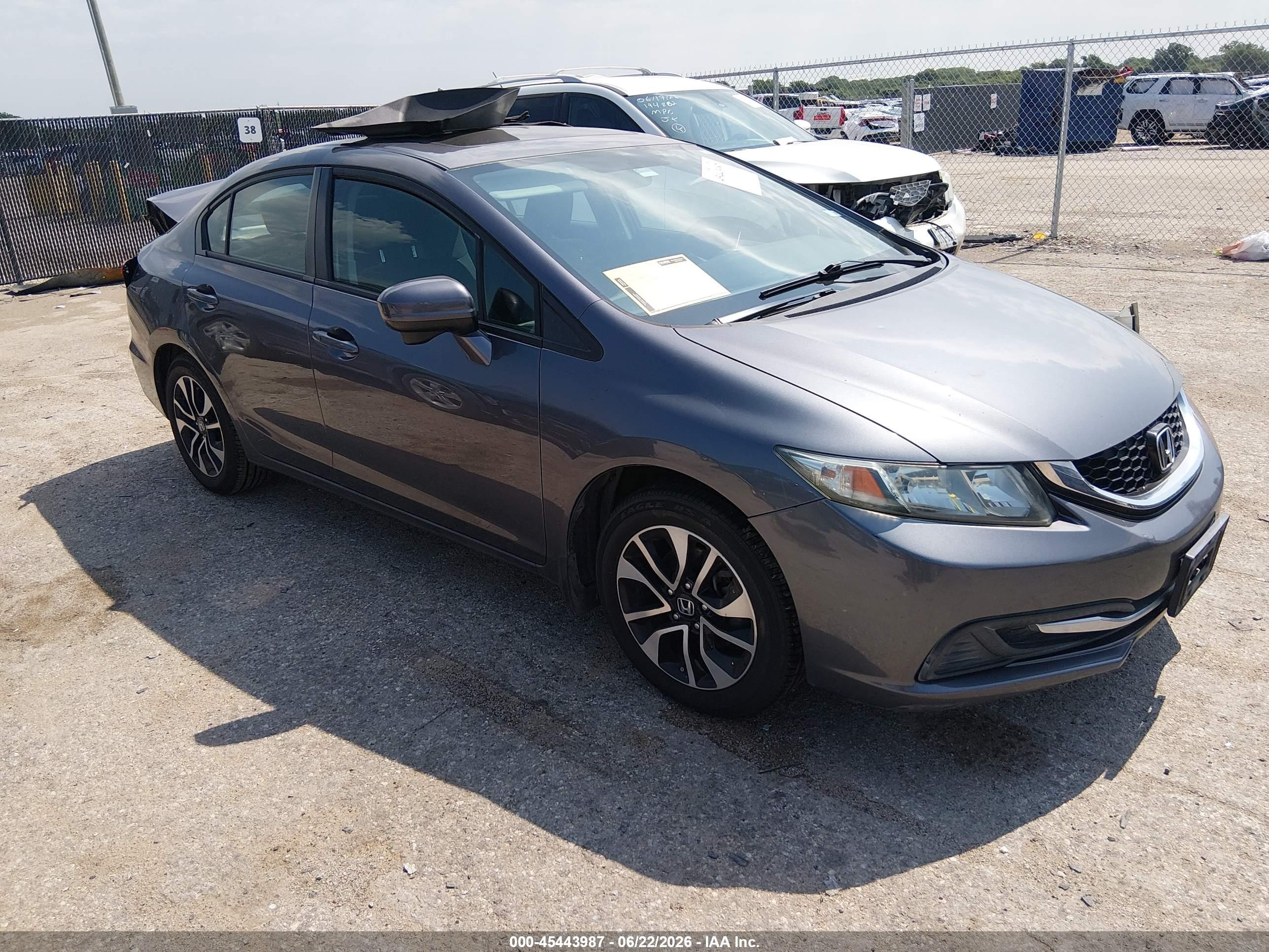 2015 Honda Civic Lx Gray vin: 2HGFB2E50FH042968