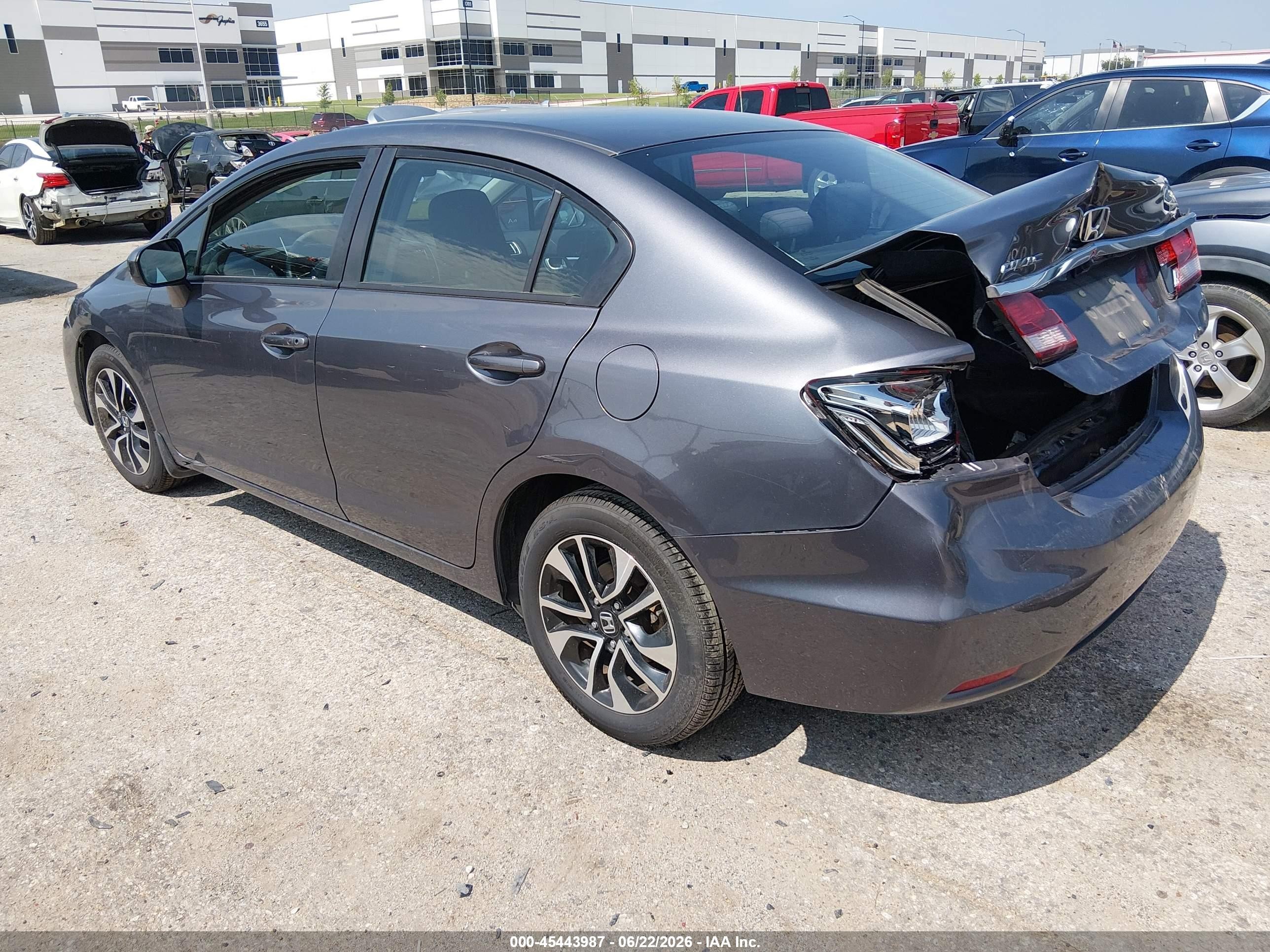 2015 Honda Civic Lx Gray vin: 2HGFB2E50FH042968