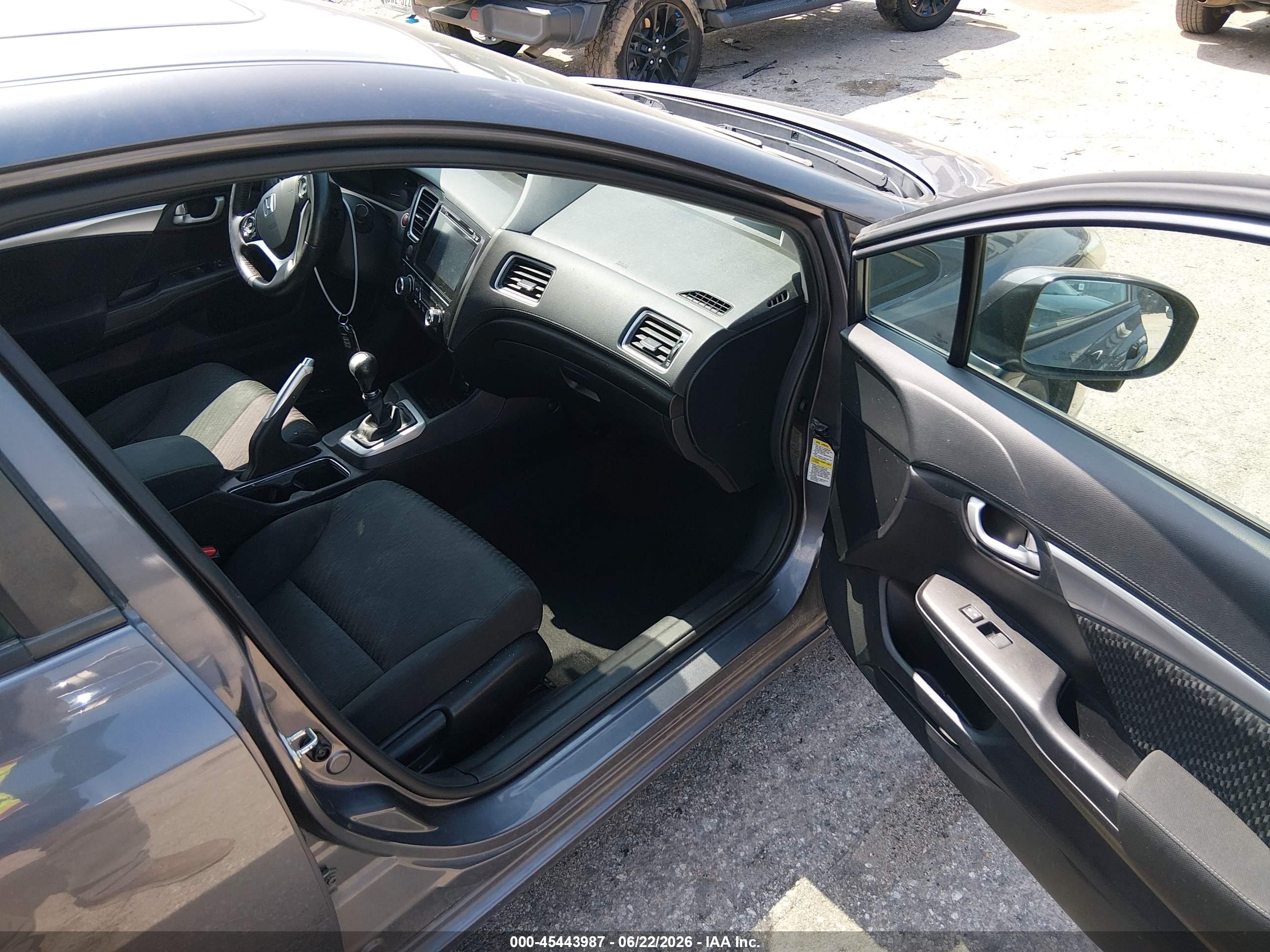 2015 Honda Civic Lx Gray vin: 2HGFB2E50FH042968