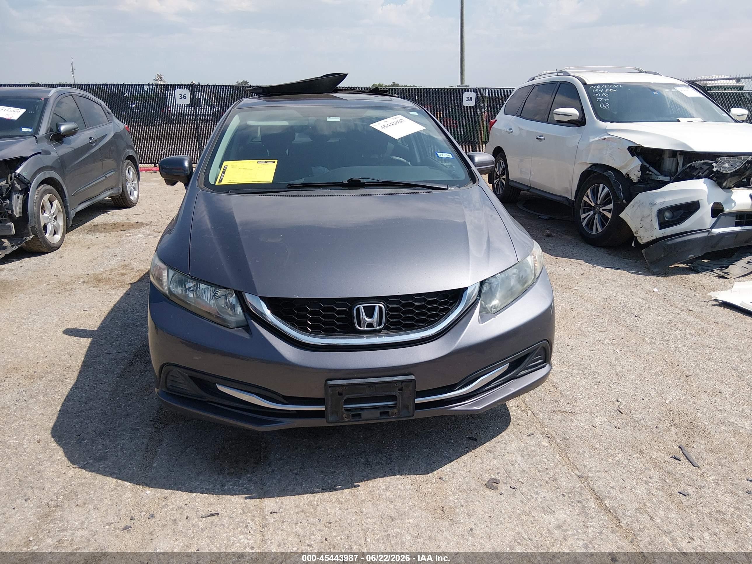 2015 Honda Civic Lx Gray vin: 2HGFB2E50FH042968