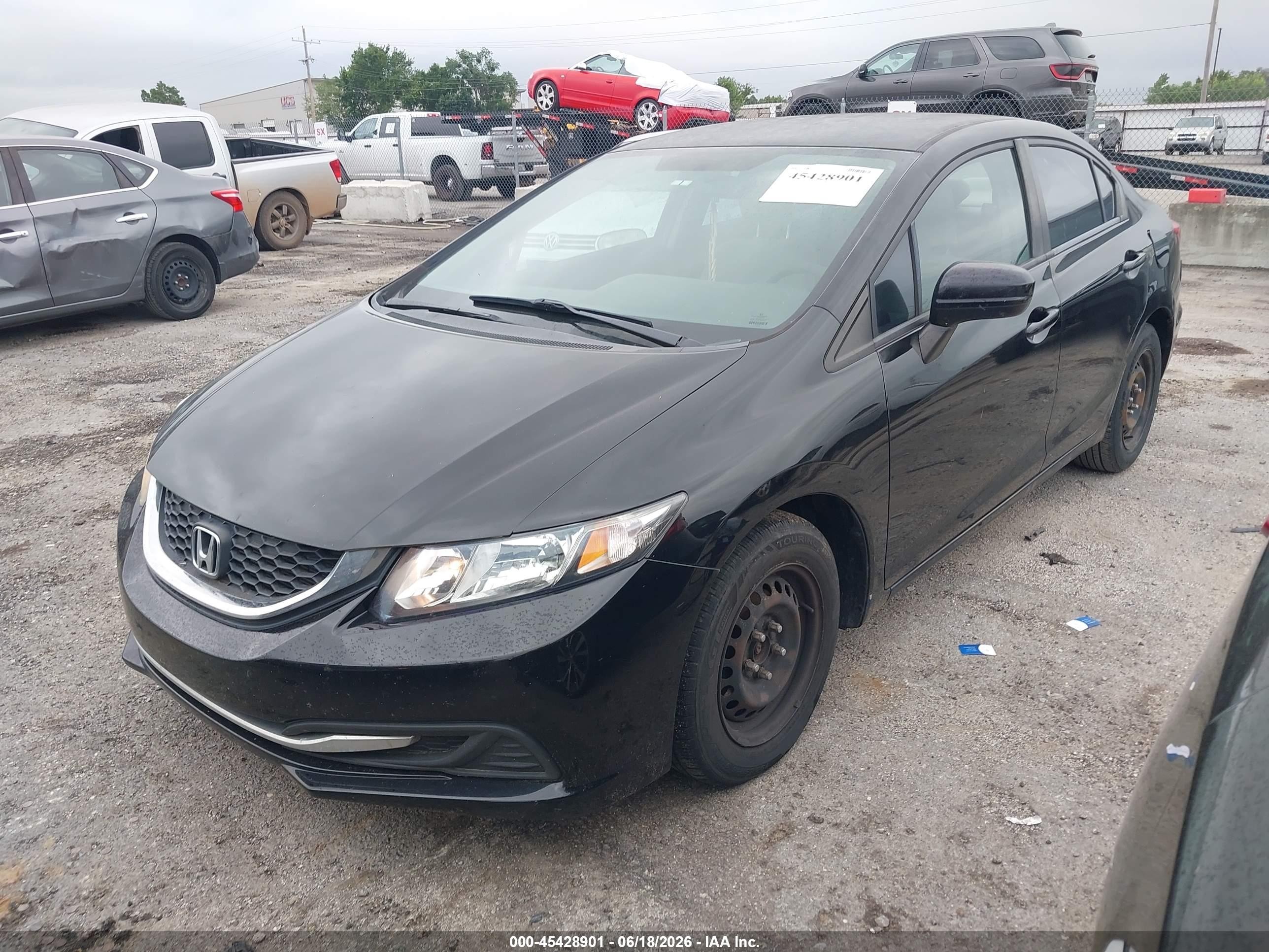 2015 Honda Civic Lx Black vin: 2HGFB2E50FH532276