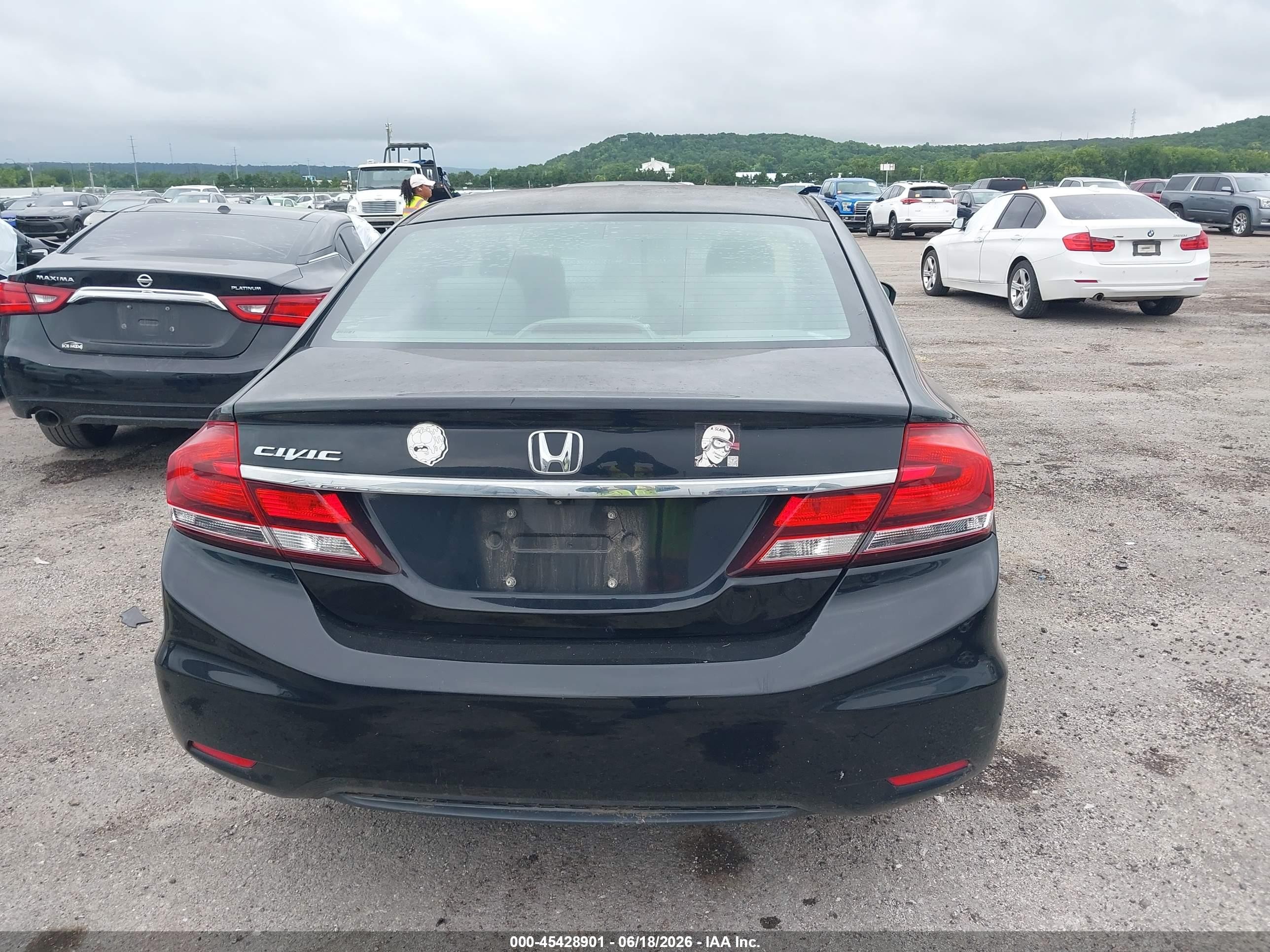 2015 Honda Civic Lx Black vin: 2HGFB2E50FH532276