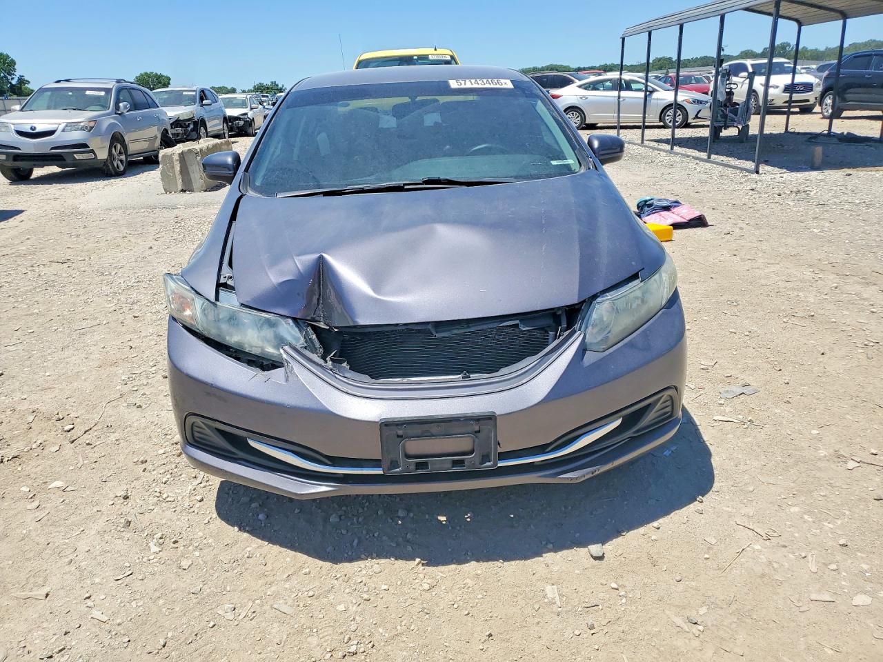 2015 Honda Civic Lx Gray vin: 2HGFB2E51FH532836