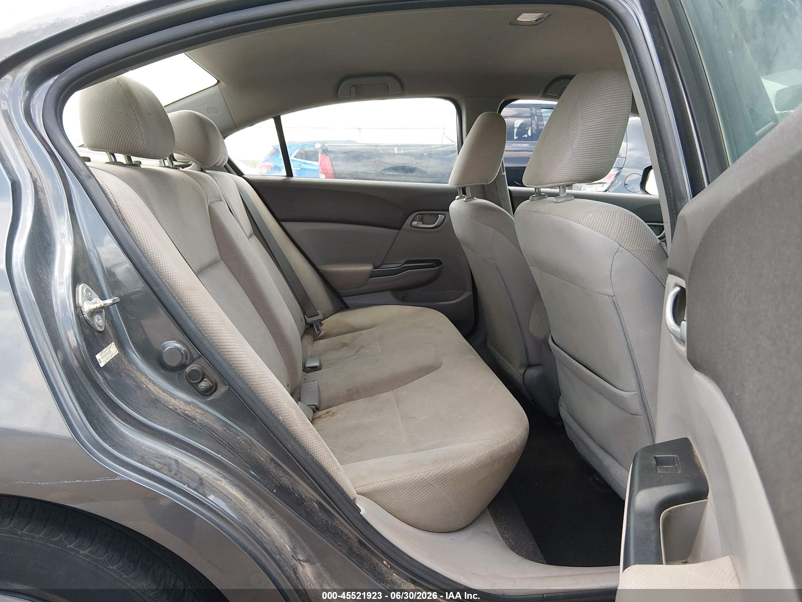 2012 Honda Civic Lx Gray vin: 2HGFB2E52CH553335
