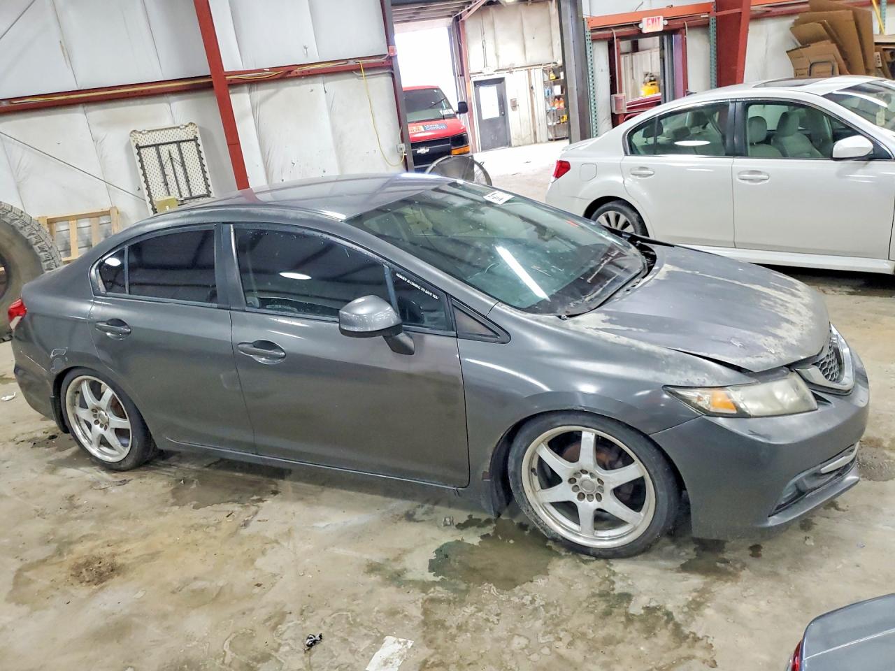 2013 Honda Civic Lx Gray vin: 2HGFB2E52DH520272