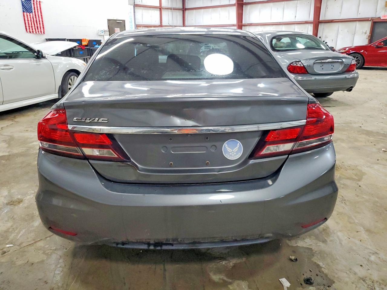 2013 Honda Civic Lx Gray vin: 2HGFB2E52DH520272