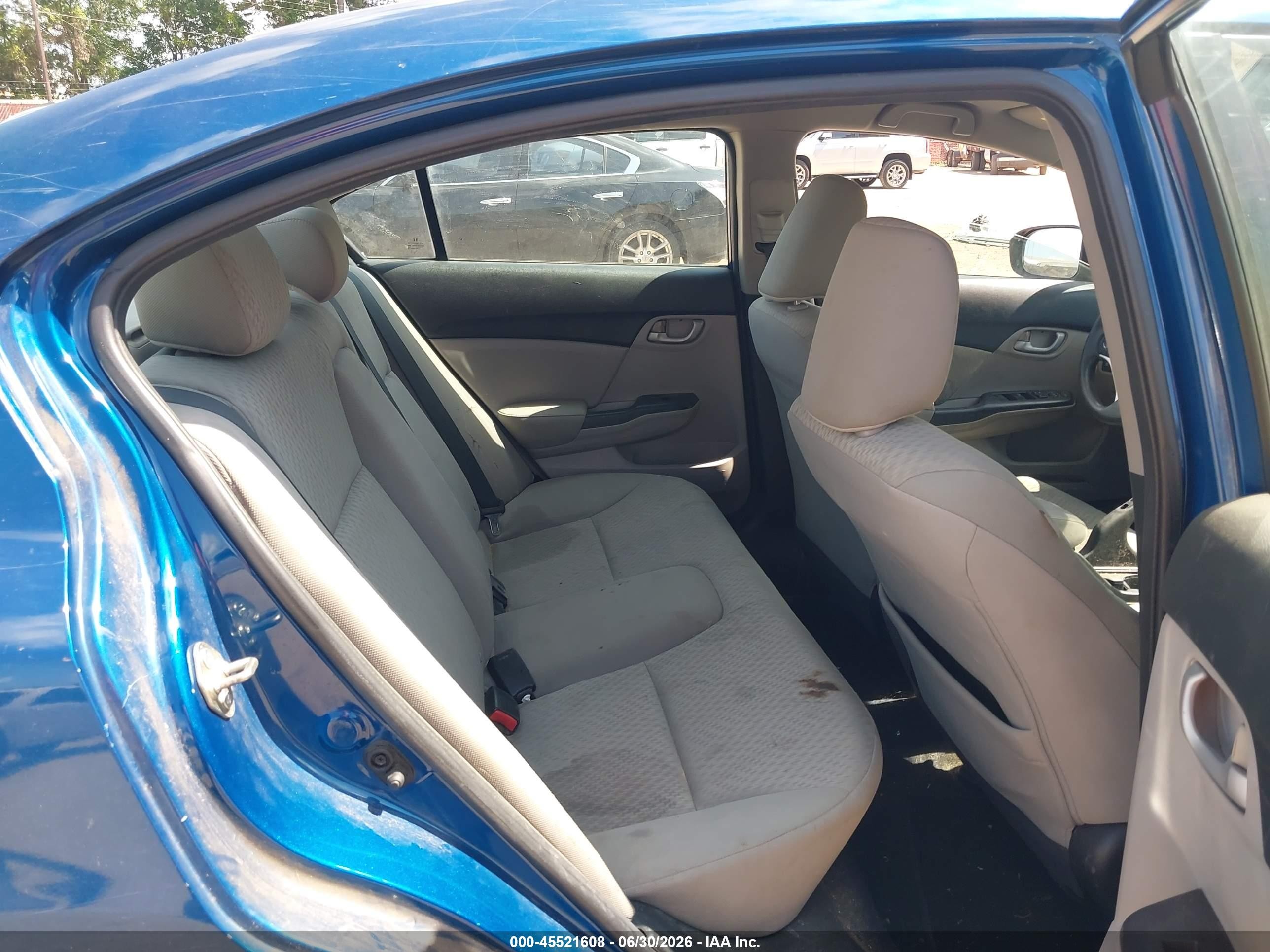 2014 Honda Civic Lx Blue vin: 2HGFB2E52EH553502