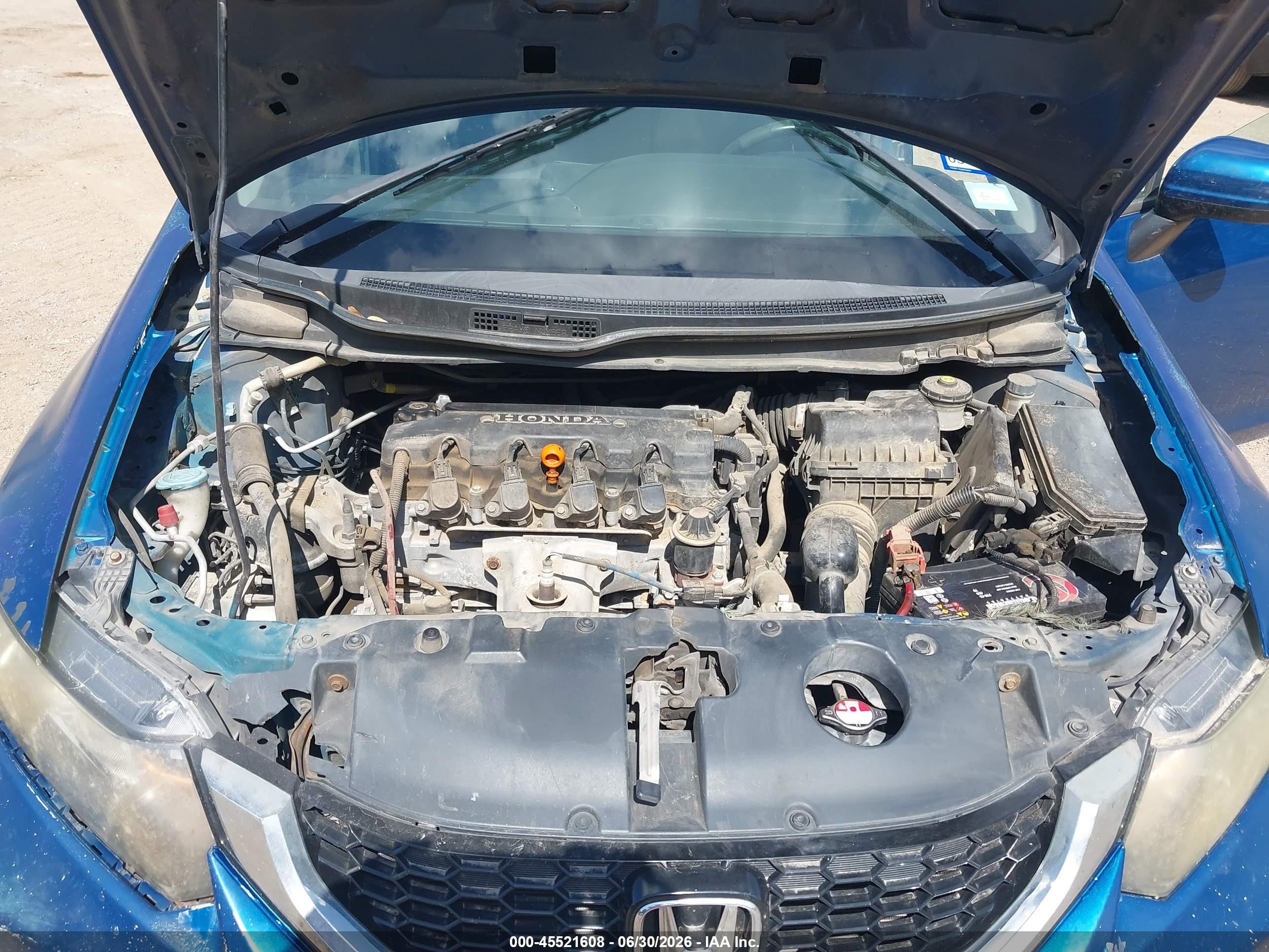2014 Honda Civic Lx Blue vin: 2HGFB2E52EH553502