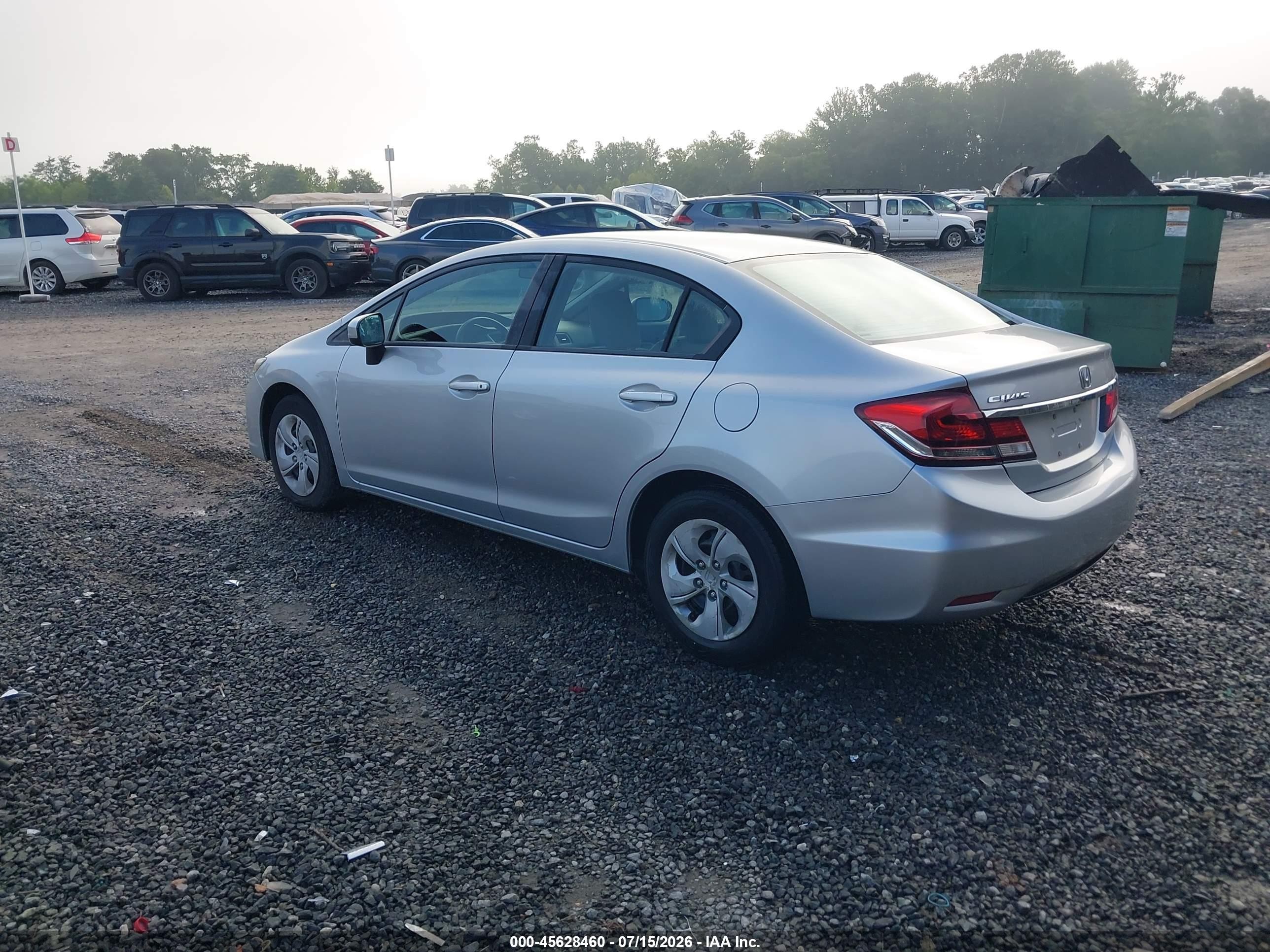 2015 Honda Civic Lx Silver vin: 2HGFB2E52FH510053