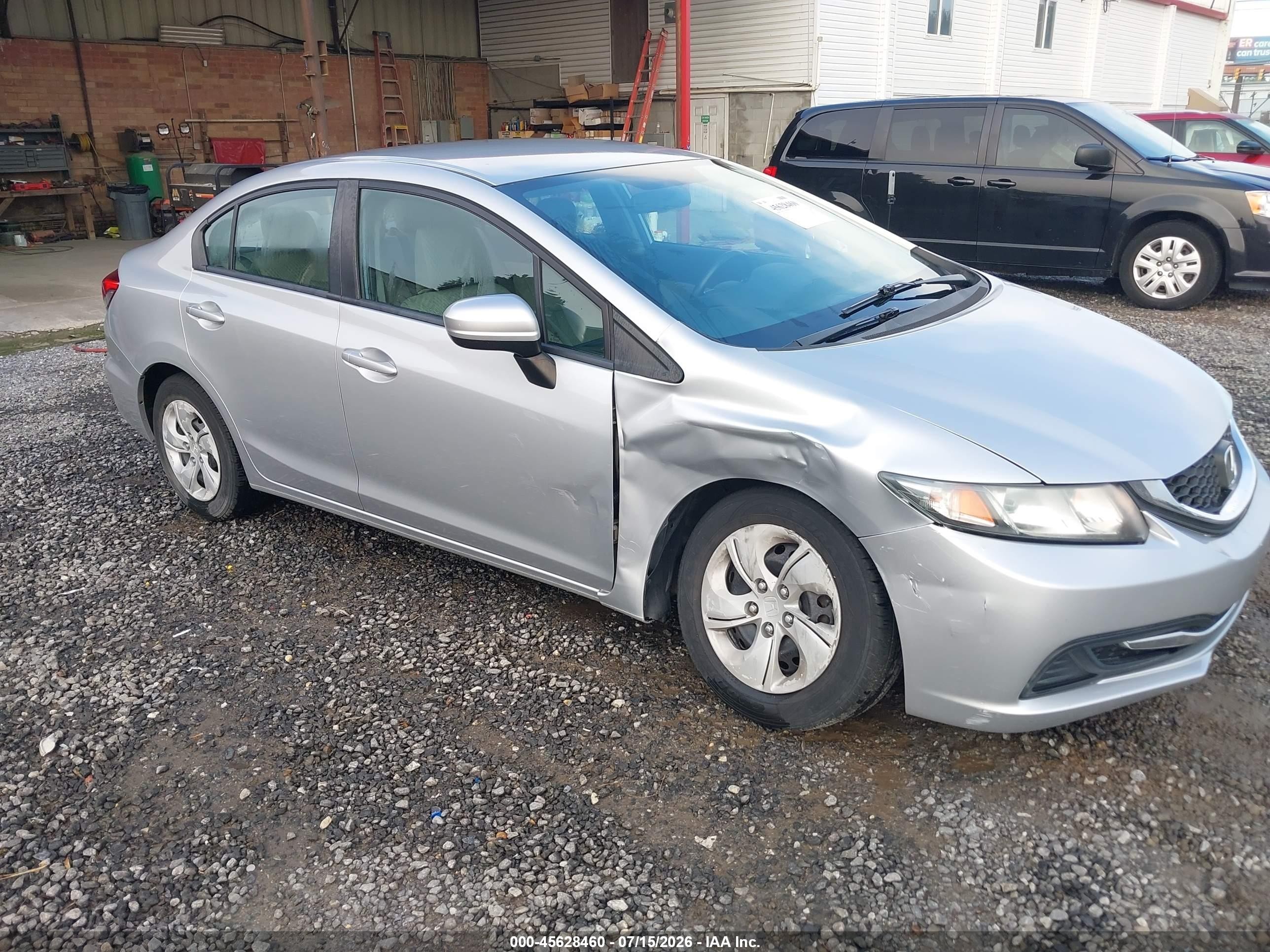 2015 Honda Civic Lx Silver vin: 2HGFB2E52FH510053