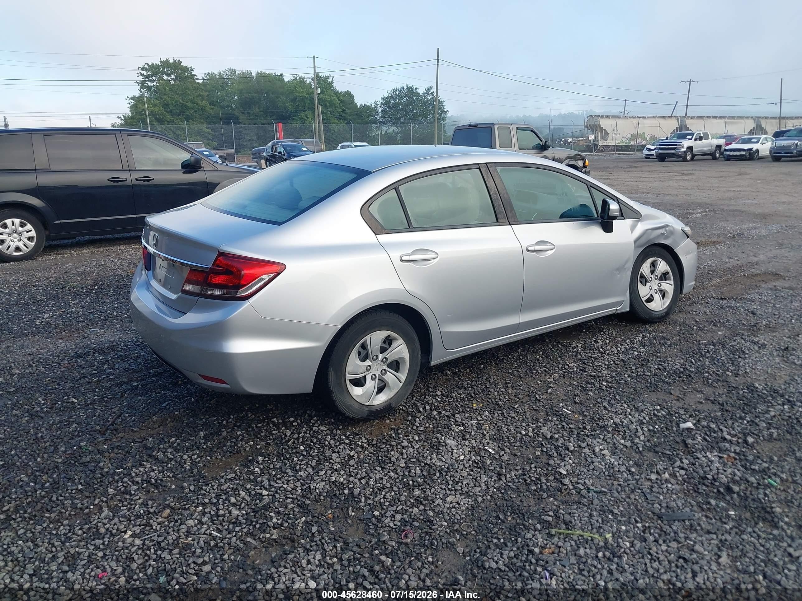 2015 Honda Civic Lx Silver vin: 2HGFB2E52FH510053