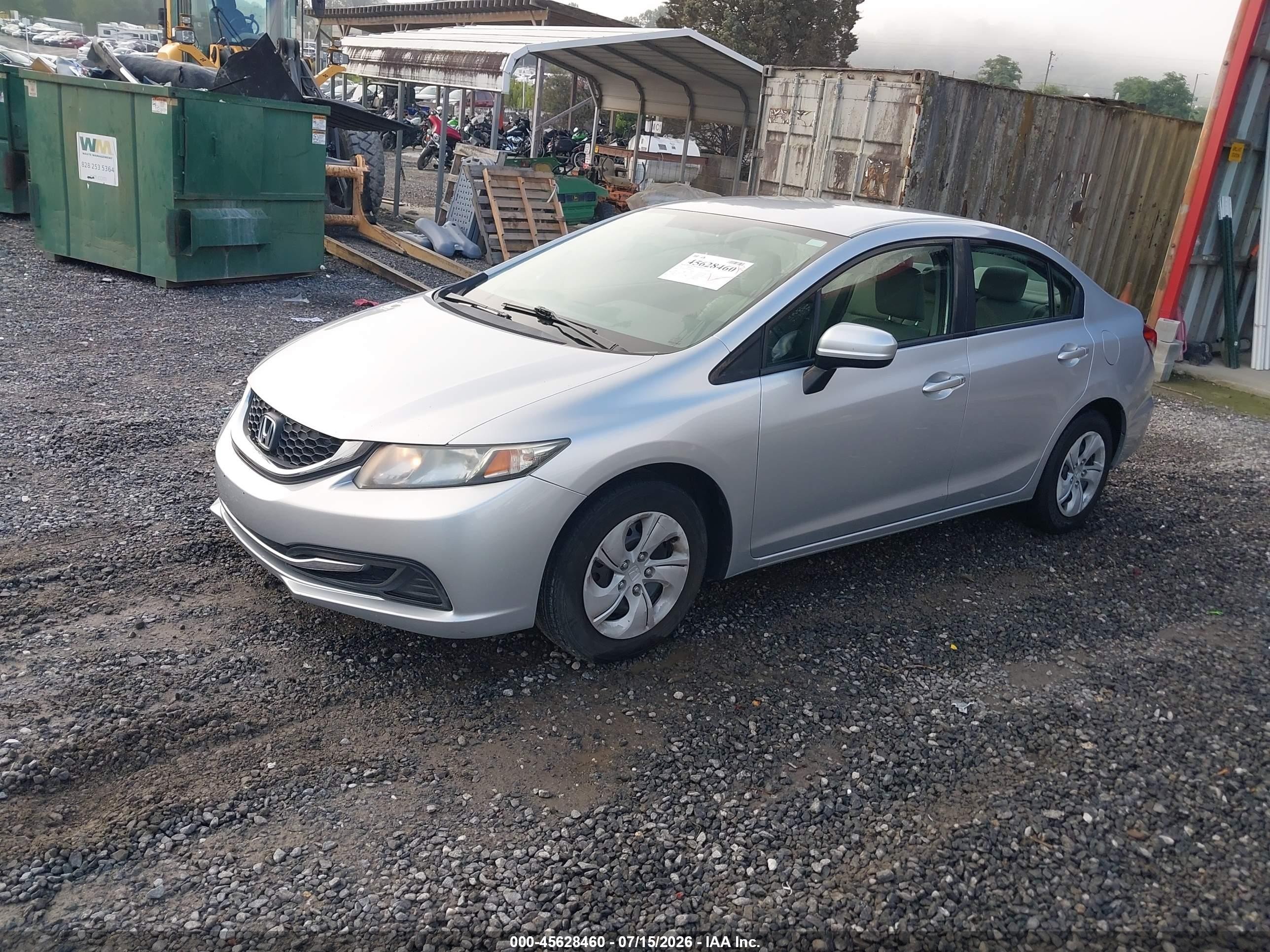 2015 Honda Civic Lx Silver vin: 2HGFB2E52FH510053