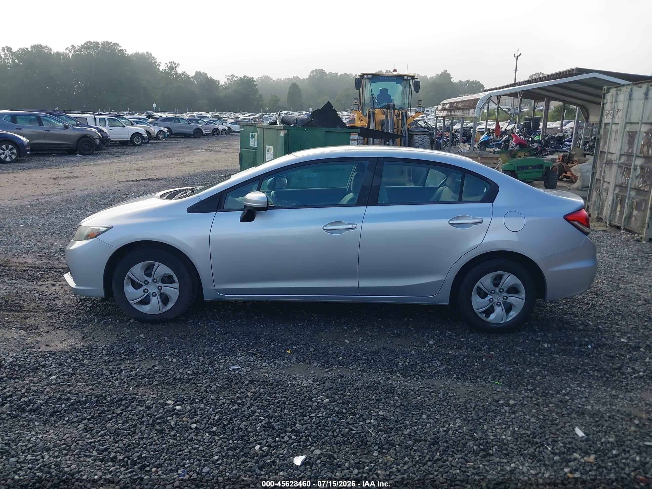 2015 Honda Civic Lx Silver vin: 2HGFB2E52FH510053