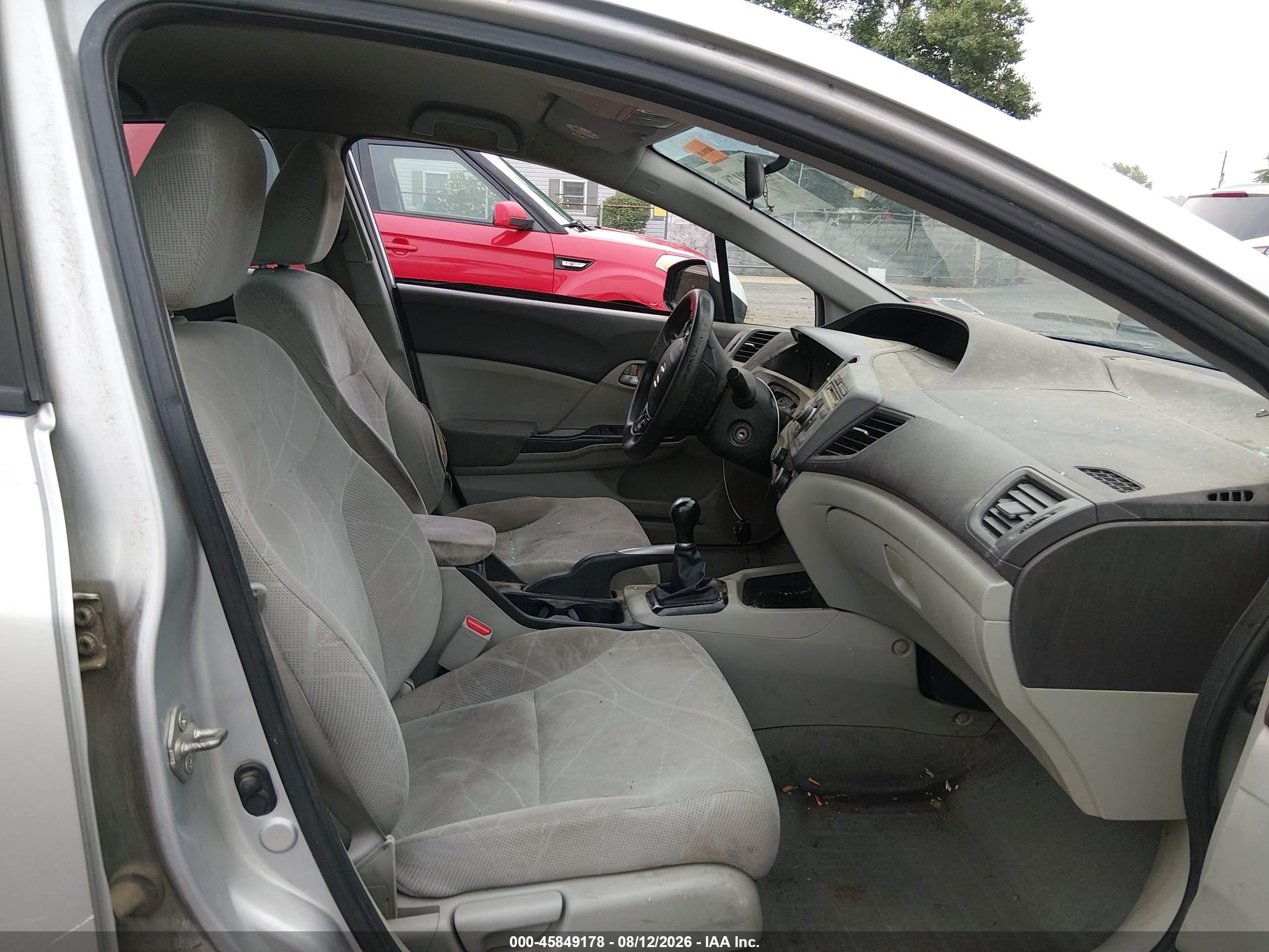 2012 Honda Civic Lx Silver vin: 2HGFB2E53CH530534