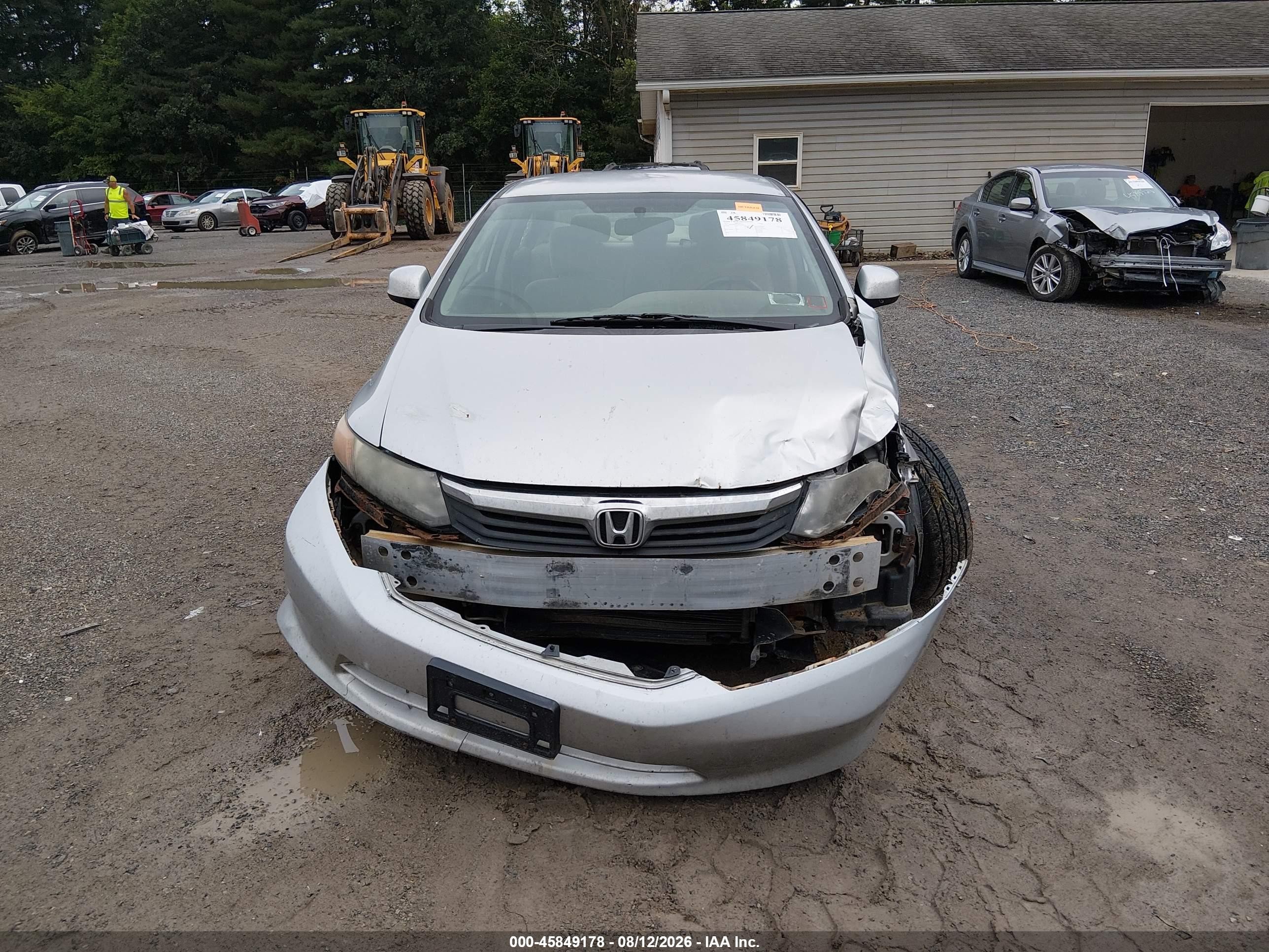 2012 Honda Civic Lx Silver vin: 2HGFB2E53CH530534