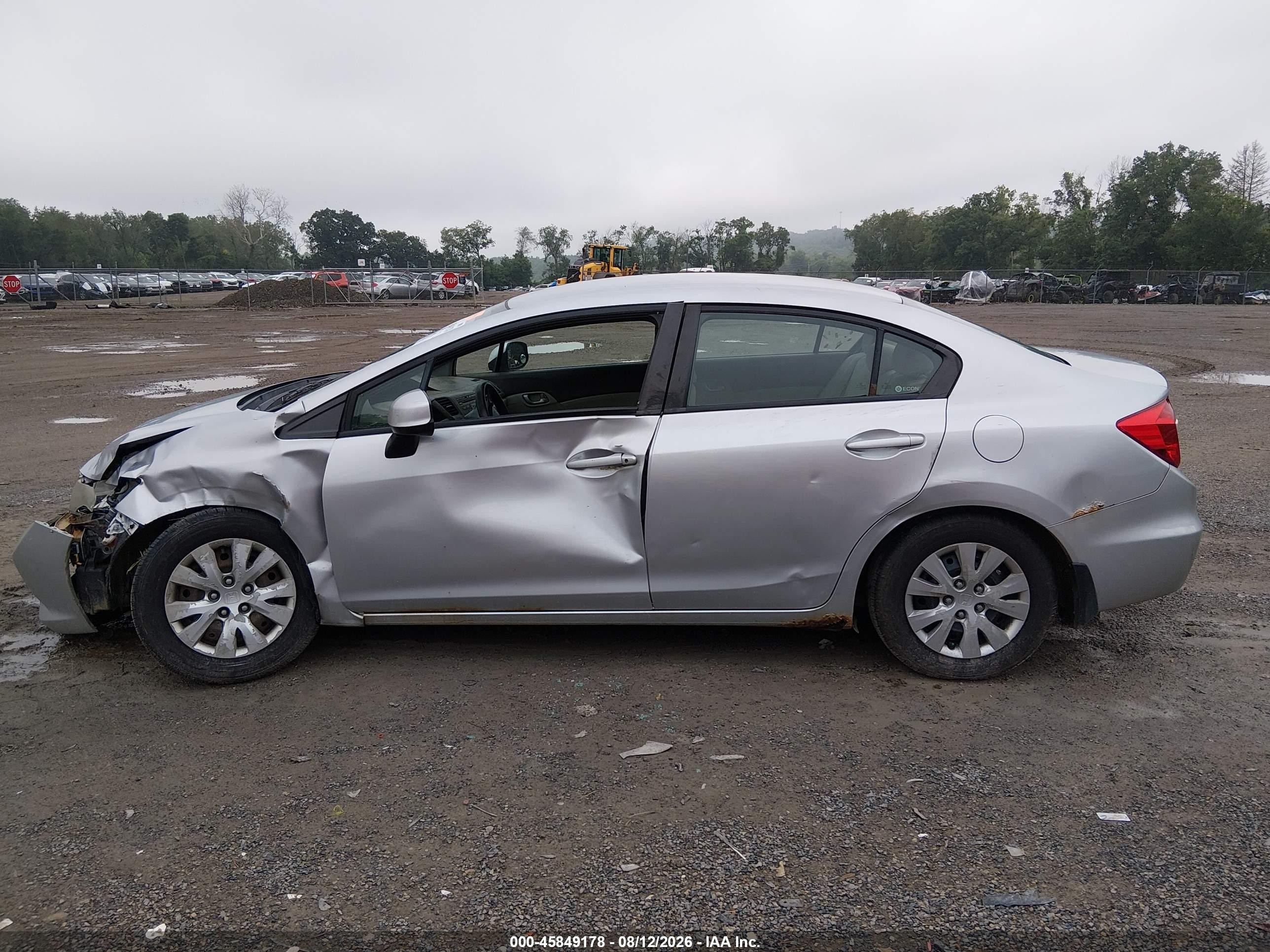 2012 Honda Civic Lx Silver vin: 2HGFB2E53CH530534