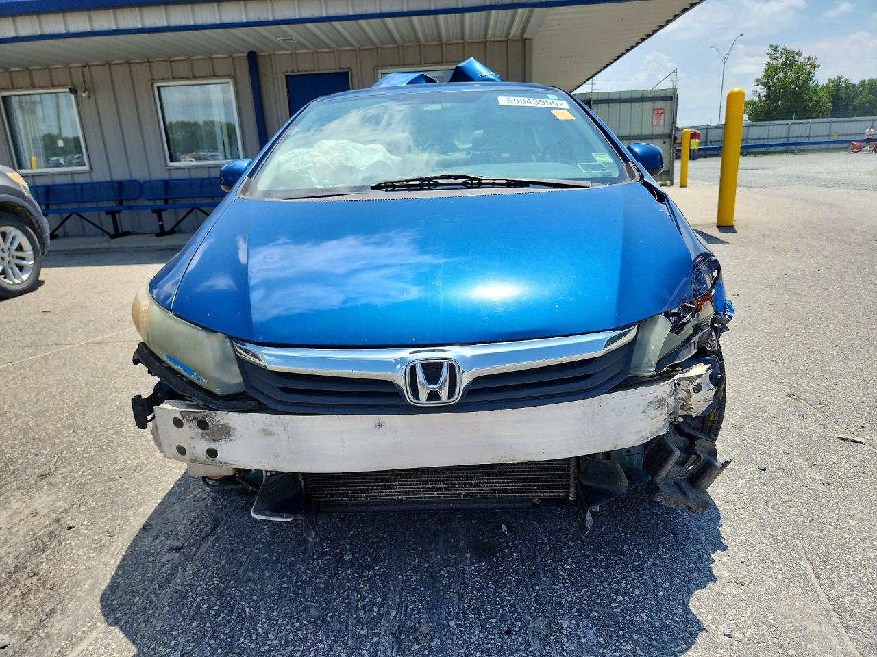 2012 Honda Civic Lx Blue vin: 2HGFB2E53CH559029
