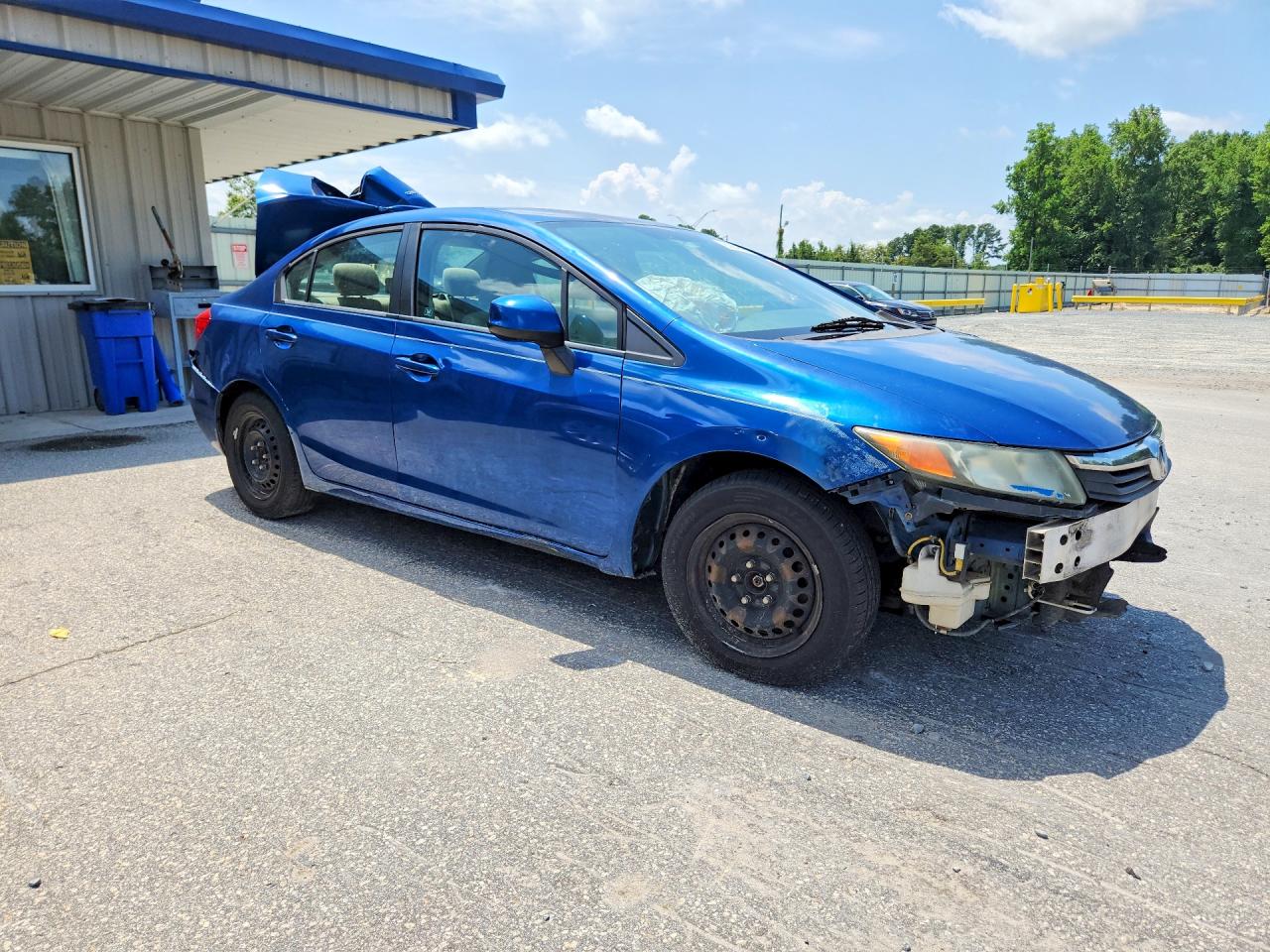 2012 Honda Civic Lx Blue vin: 2HGFB2E53CH559029