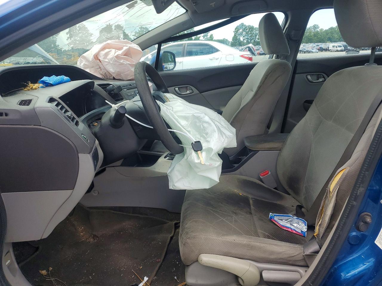 2012 Honda Civic Lx Blue vin: 2HGFB2E53CH559029