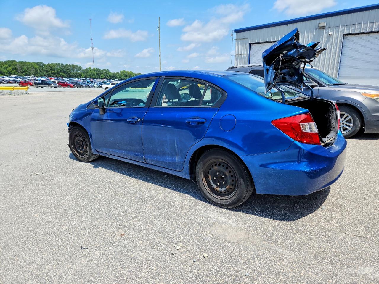 2012 Honda Civic Lx Blue vin: 2HGFB2E53CH559029