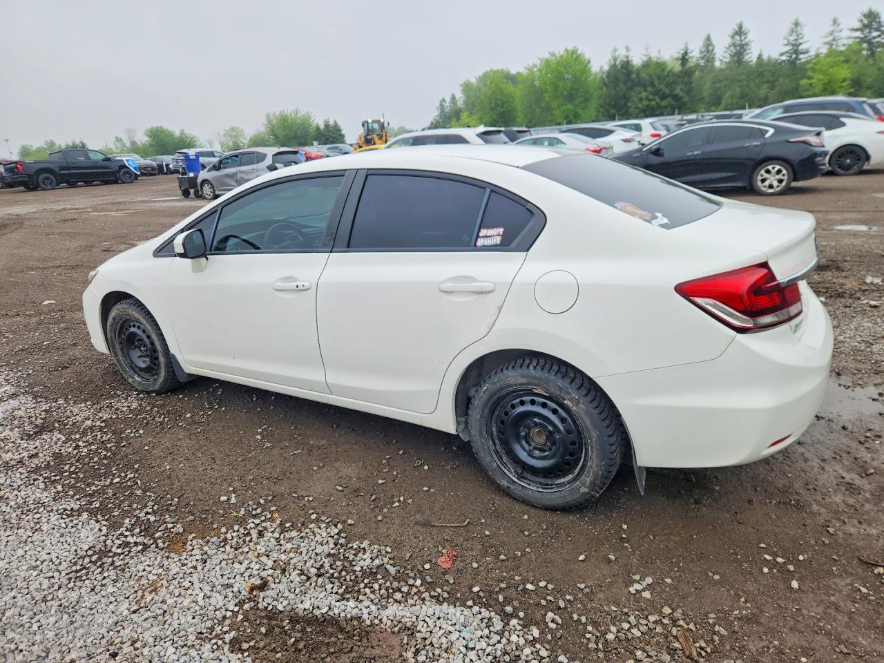 2015 Honda Civic Lx White vin: 2HGFB2E53FH042110