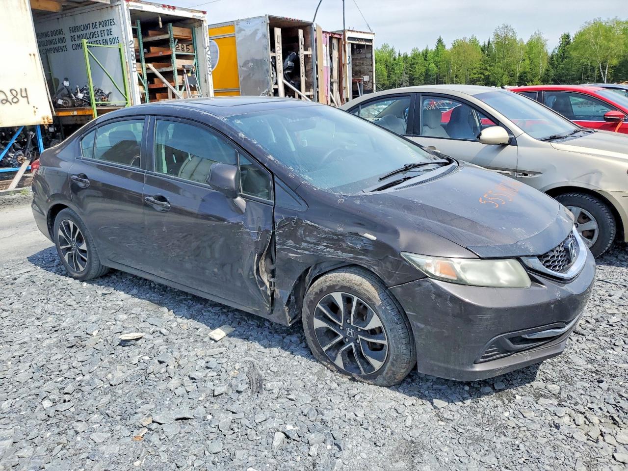 2013 Honda Civic Lx Charcoal vin: 2HGFB2E54DH017164